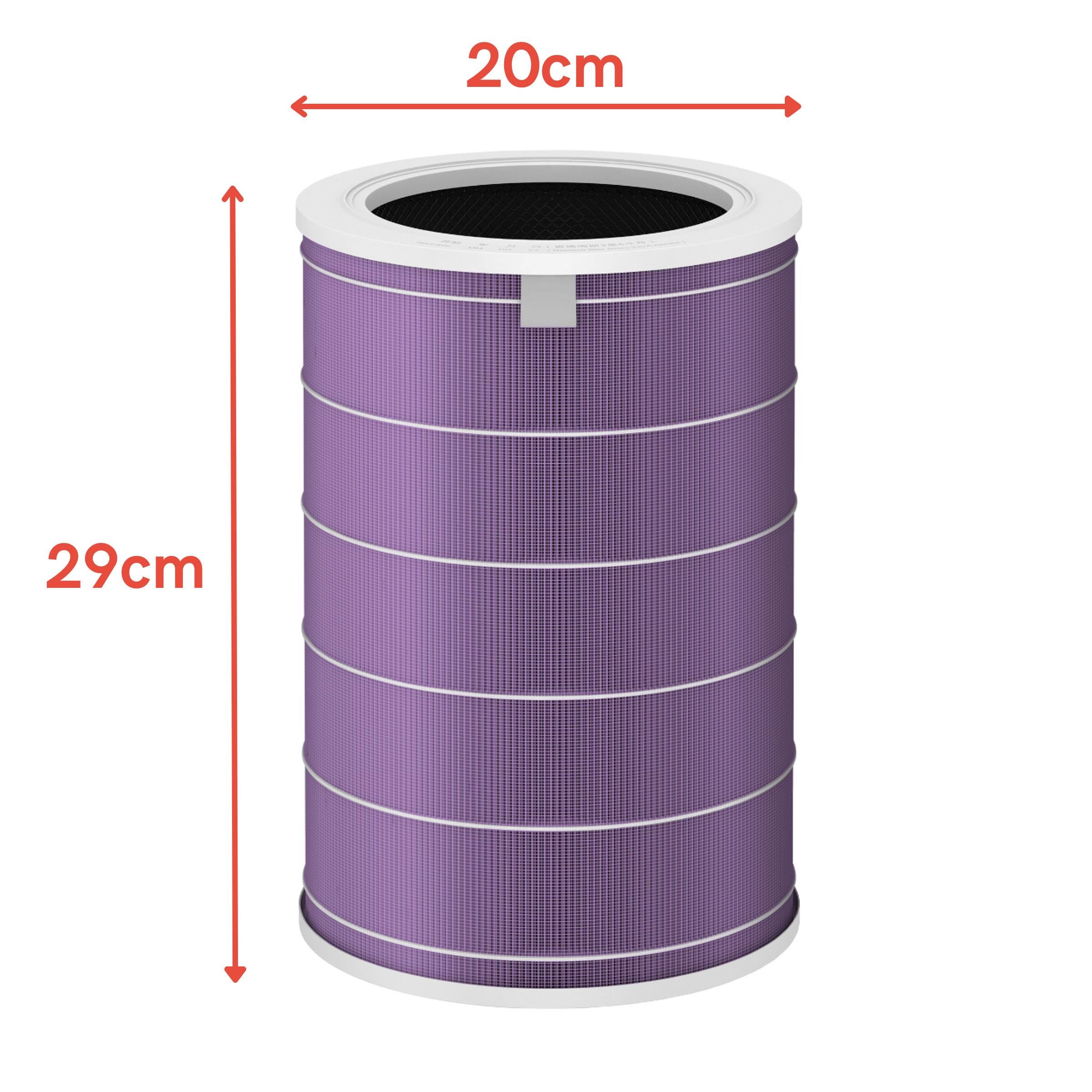 Xiaomi Mi Air Purifier Hava Temizleyici 1 / 2H-2C-2S / 3H-3C / PRO ile Uyumlu Entegre Aktif Karbon Çekirdek Filtreli Anti Bakteriyel Silindirik HEPA Filtre RFID