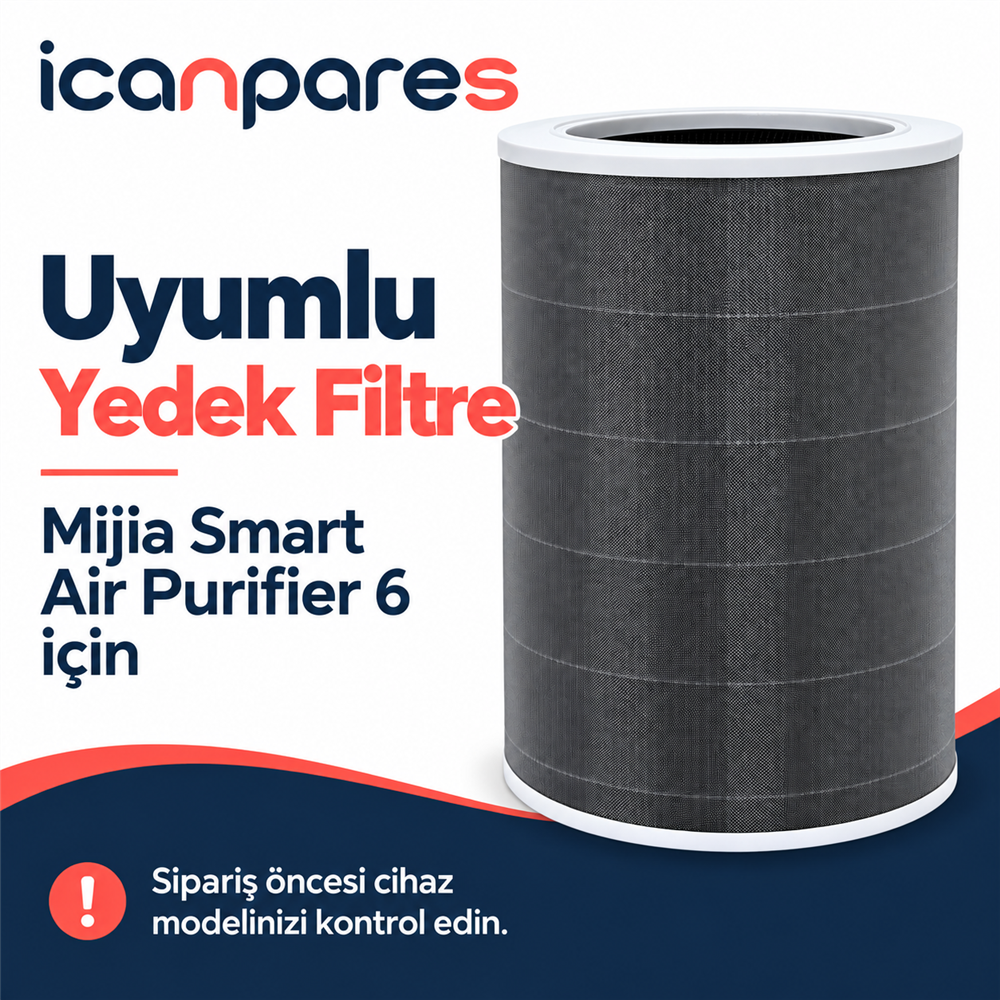 Xiaomi Mijia Smart Air Purifier 6 Uyumlu Hava Temizleyici Filtresi AC-M25-SC - Aktif Karbonlu