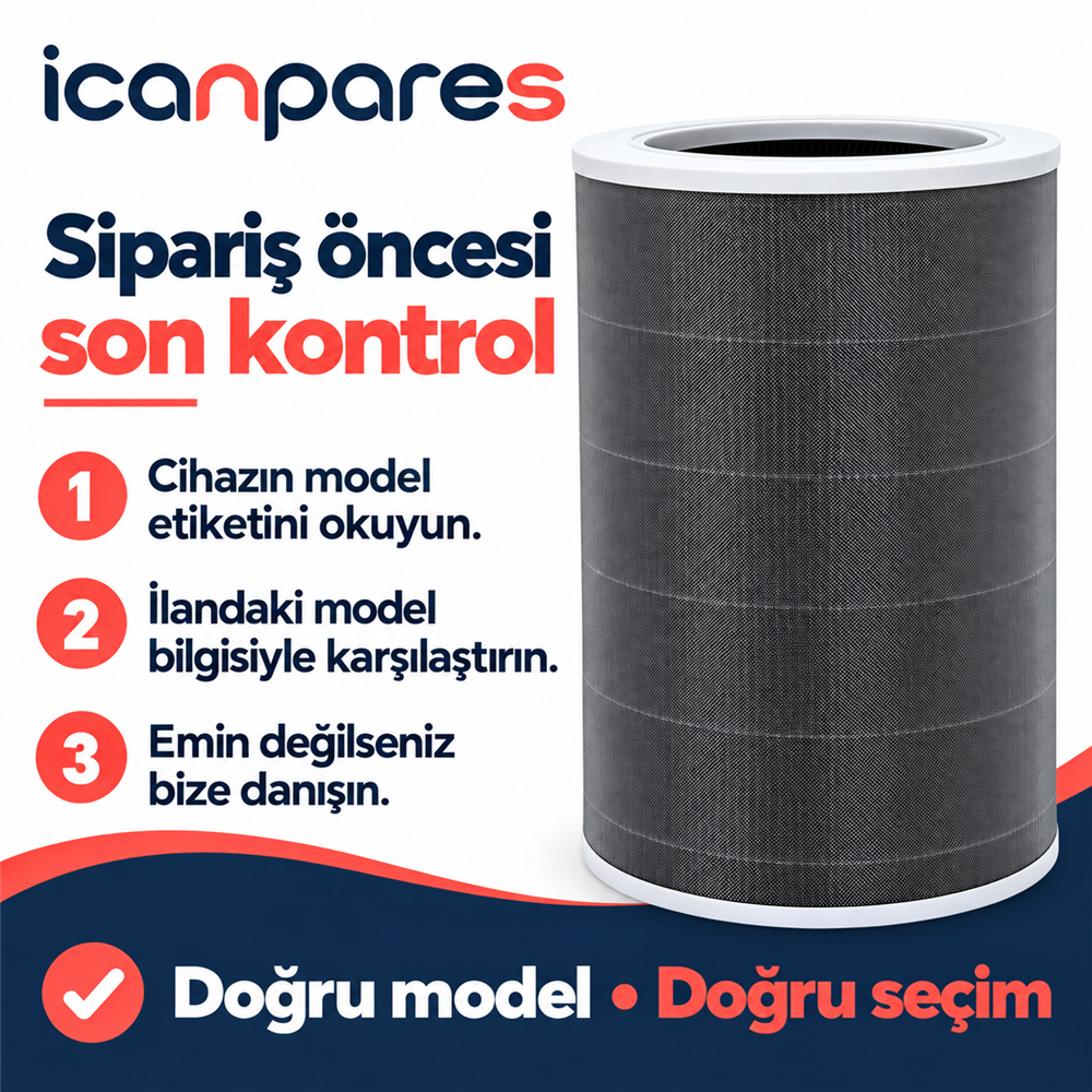 Xiaomi Mijia Smart Air Purifier 6 Uyumlu Hava Temizleyici Filtresi AC-M25-SC - Aktif Karbonlu