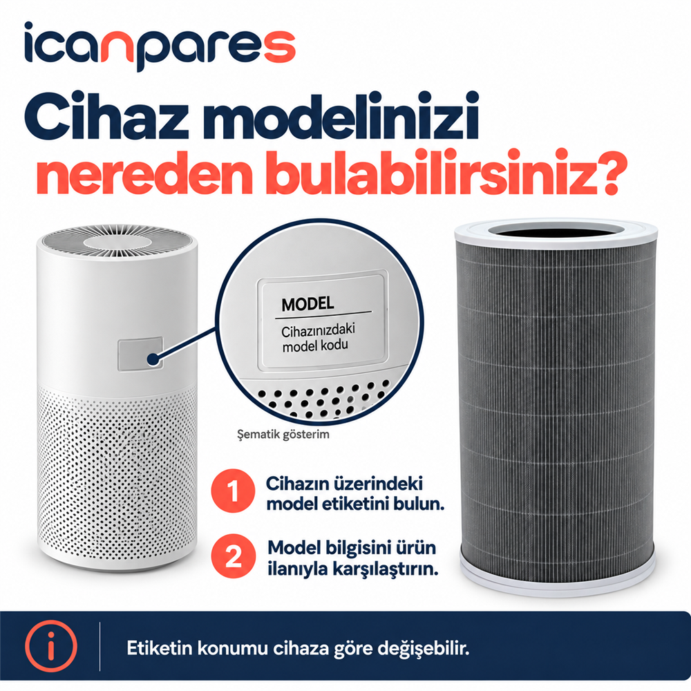 Xiaomi Smart Air Purifier 4 Pro Hava Temizleyici ile Uyumlu Entegre Aktif Karbon Çekirdek Filtreli Anti Bakteriyel Silindirik HEPA Filtre