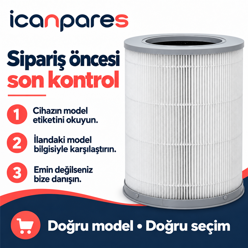 Xiaomi Smart Pet Care Air Purifier Uyumlu Hava Temizleyici Filtresi AC-M30-SC - Aktif Karbonlu