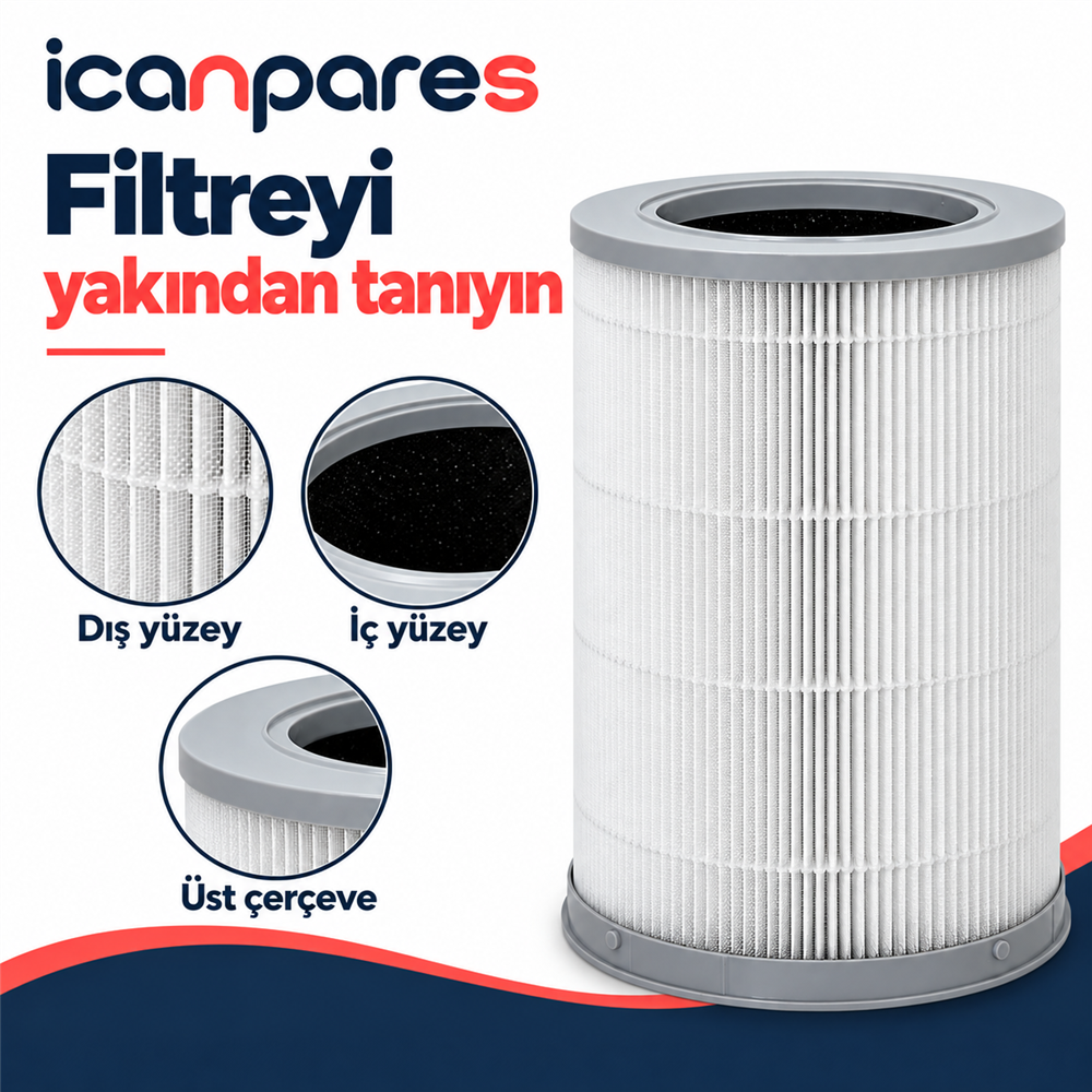 Xiaomi Smart Pet Care Air Purifier Uyumlu Hava Temizleyici Filtresi AC-M30-SC - Aktif Karbonlu