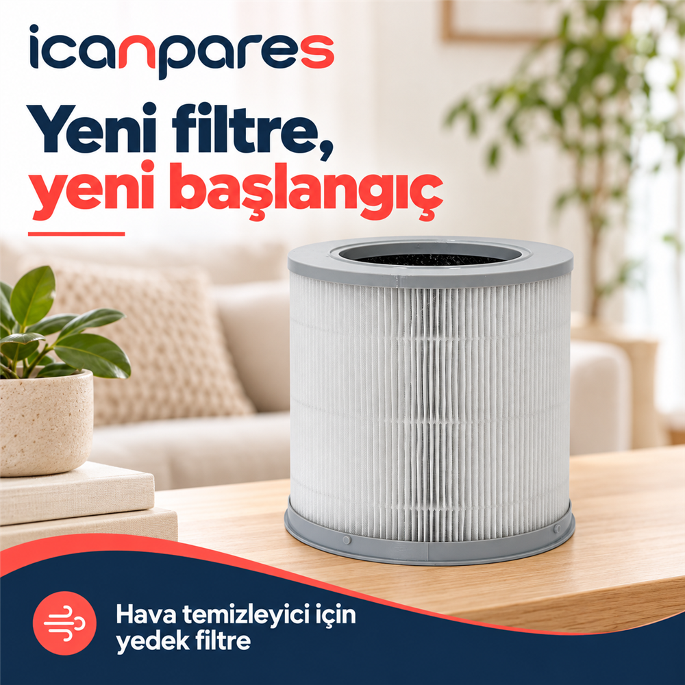 Xiaomi Smart Air Purifier 4 Compact Uyumlu Hava Temizleyici Filtresi AC-M18-SC - Aktif Karbonlu