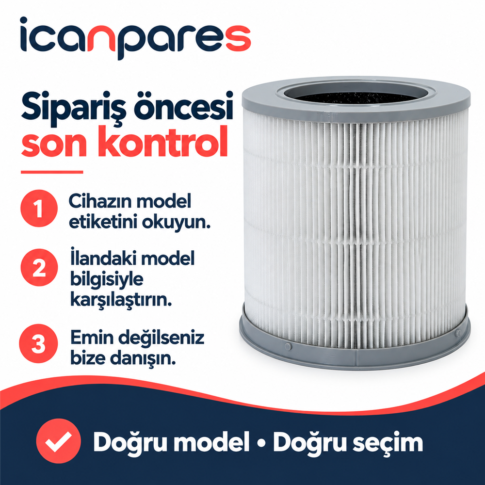 Xiaomi Smart Air Purifier 4 Compact Uyumlu Hava Temizleyici Filtresi AC-M18-SC - Aktif Karbonlu