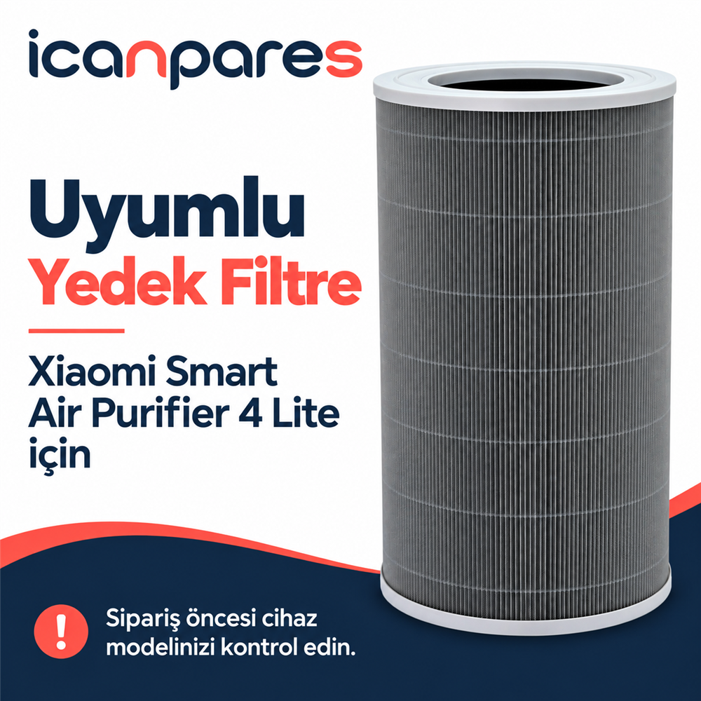 Xiaomi Smart Air Purifier 4 Lite Uyumlu Hava Temizleyici Filtresi AC-M17-SC - Aktif Karbonlu