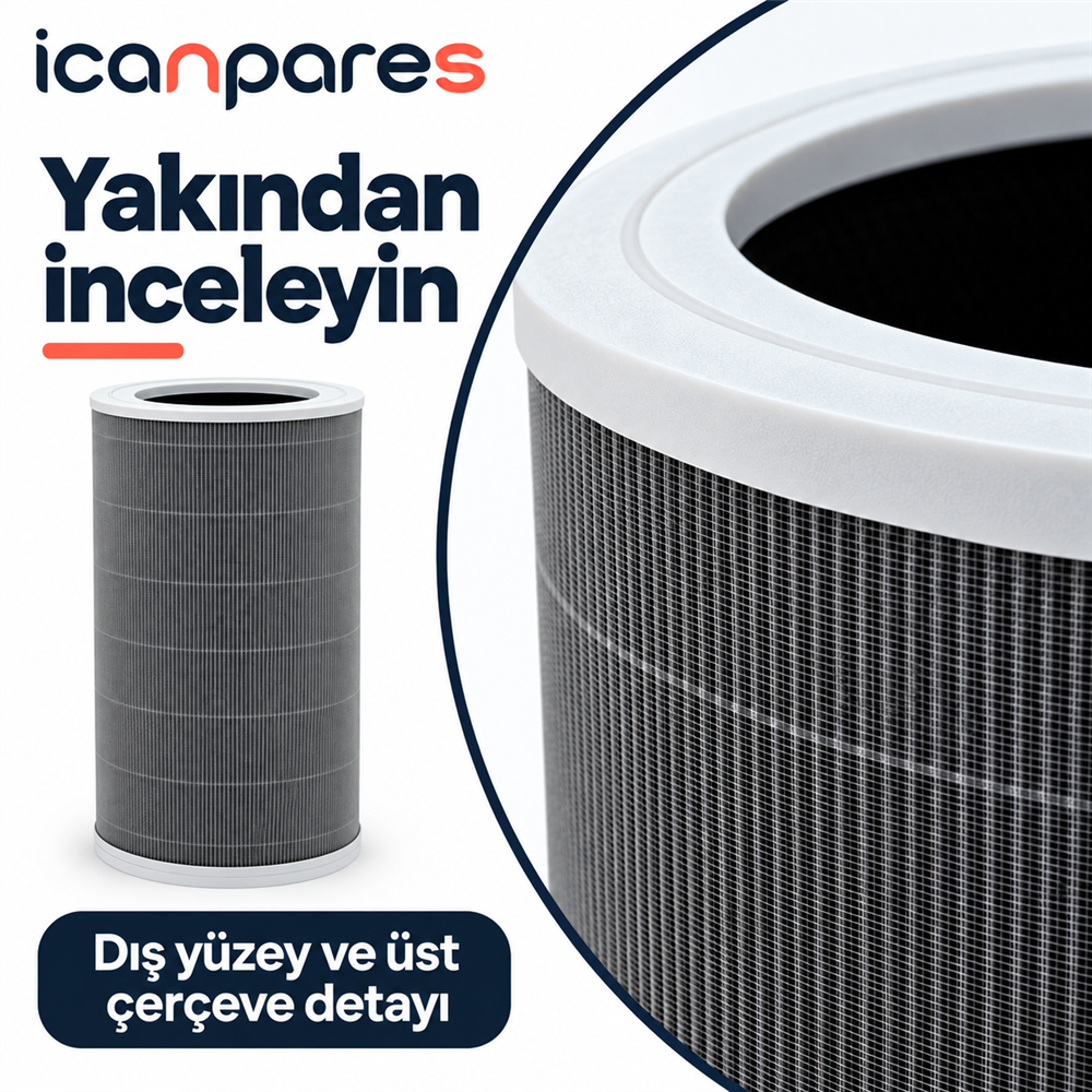 Xiaomi Smart Air Purifier 4 Lite Uyumlu Hava Temizleyici Filtresi AC-M17-SC - Aktif Karbonlu