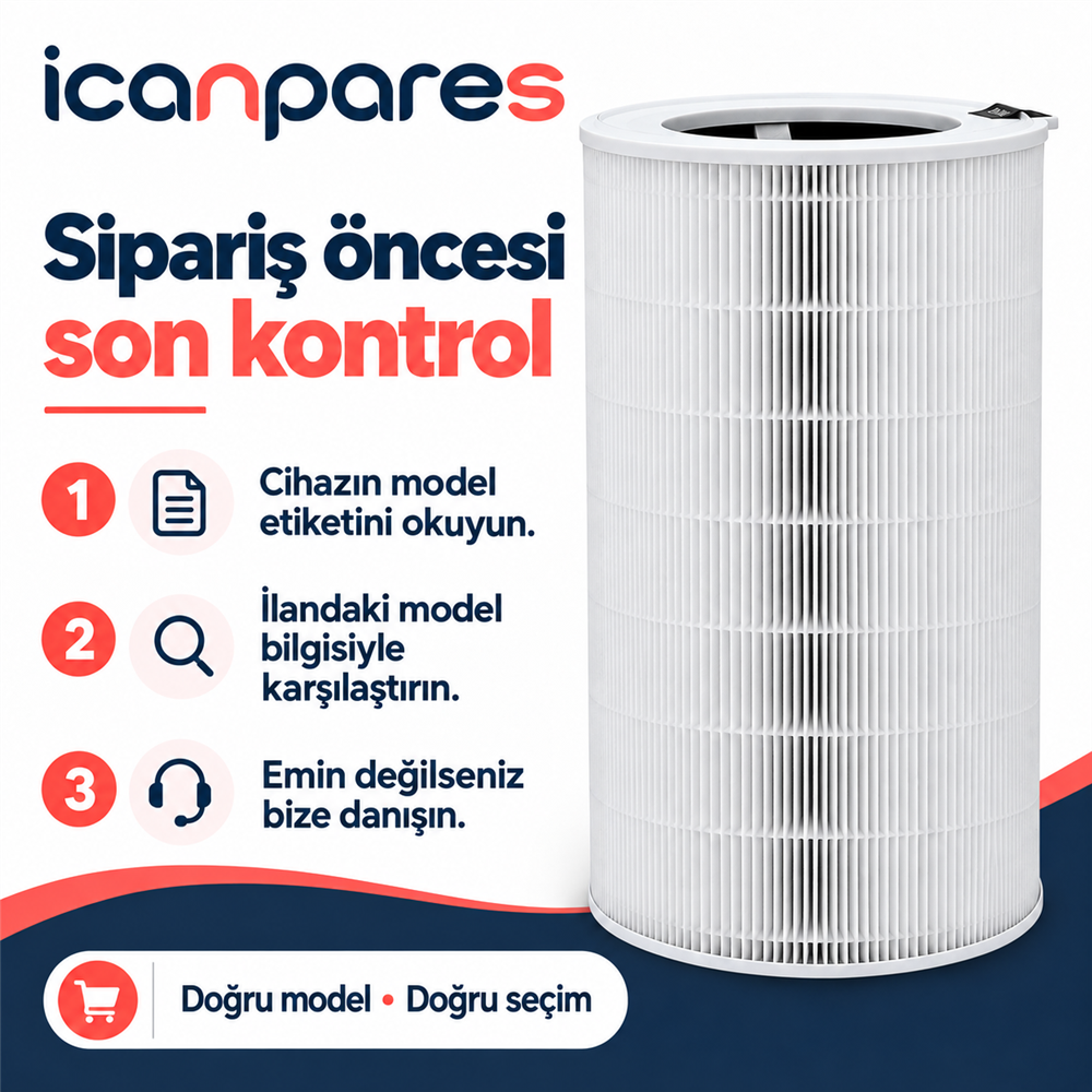 Xiaomi Uyumlu Smart Air Purifier Elite Hava Temizleyici Filtresi Y-600 - Aktif Karbonlu HEPA Tipi