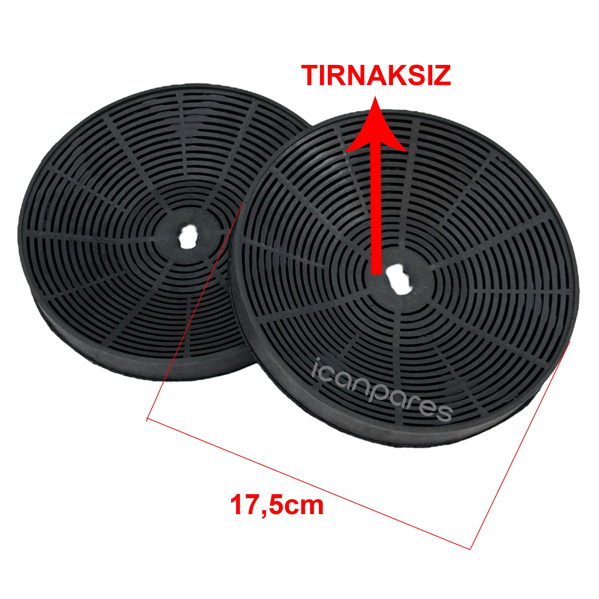 Simfer Uyumlu Davlumbaz Karbon Filtresi 17,5cm Tırnaksız