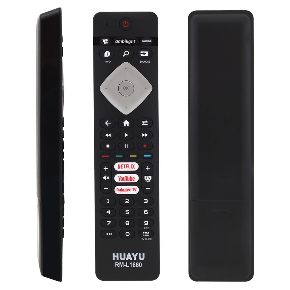 Philips Uyumlu RM-L1660 Netflix Youtube Rakuten Tuşlu Lcd-Led Tv Kumandası