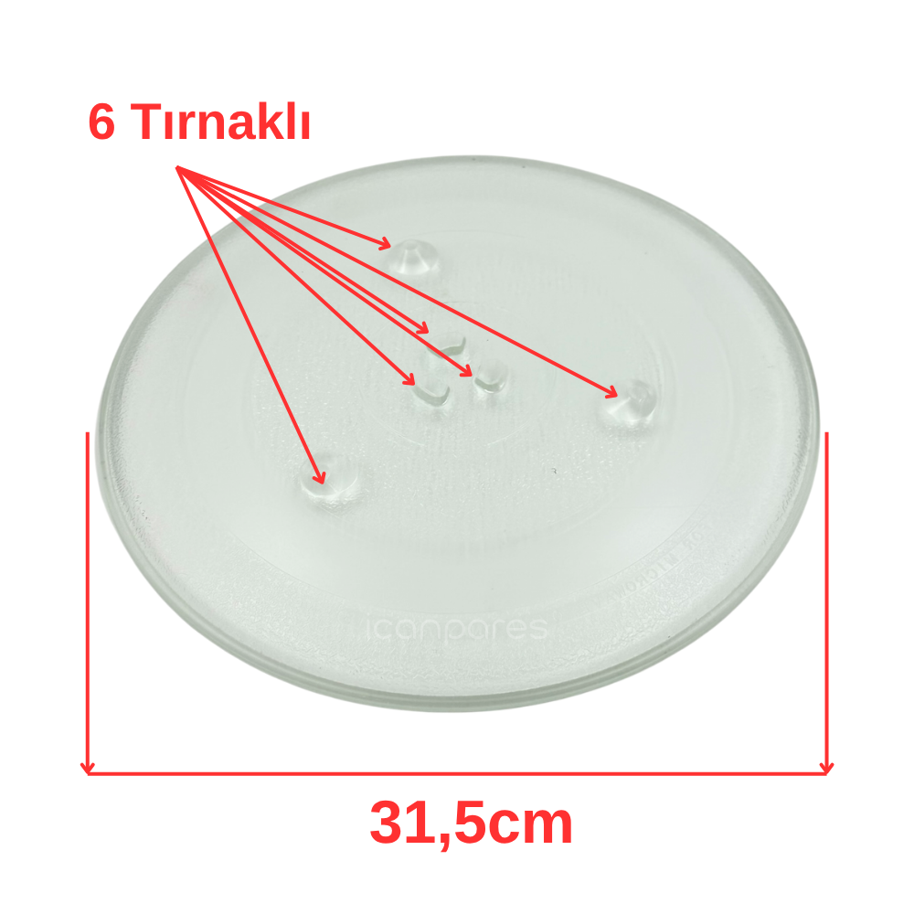 Franke Uyumlu FMW250CRGB Mikrodalga Fırın Cam Tepsi