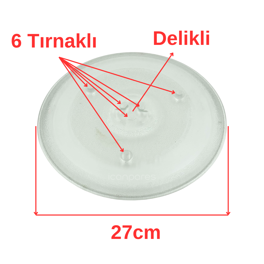 Luxell Uyumlu LX9440 Mikrodalga Fırın Cam Tepsi