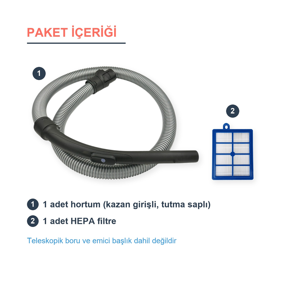 Philips Uyumlu FC 9911 Marathon Süpürge Hortumu Hepa Filtresi