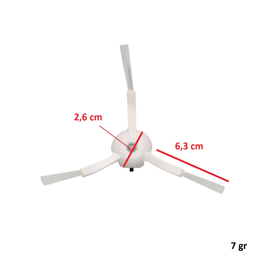 Roborock Uyumlu Q7 Max Robot Süpürge Yan Fırça - Beyaz