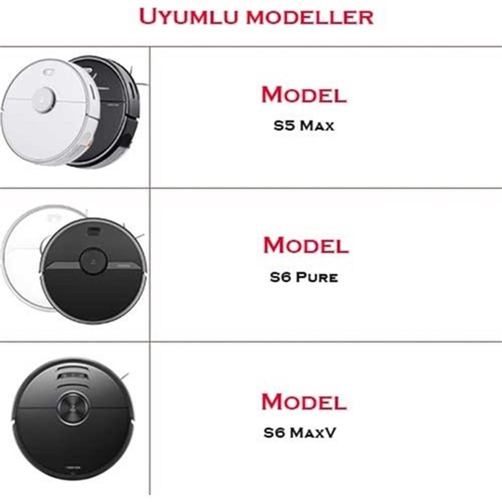 S5 Max Uyumlu Yan Fırça 3'lü Set (Roborock S5 Max Uyumlu)