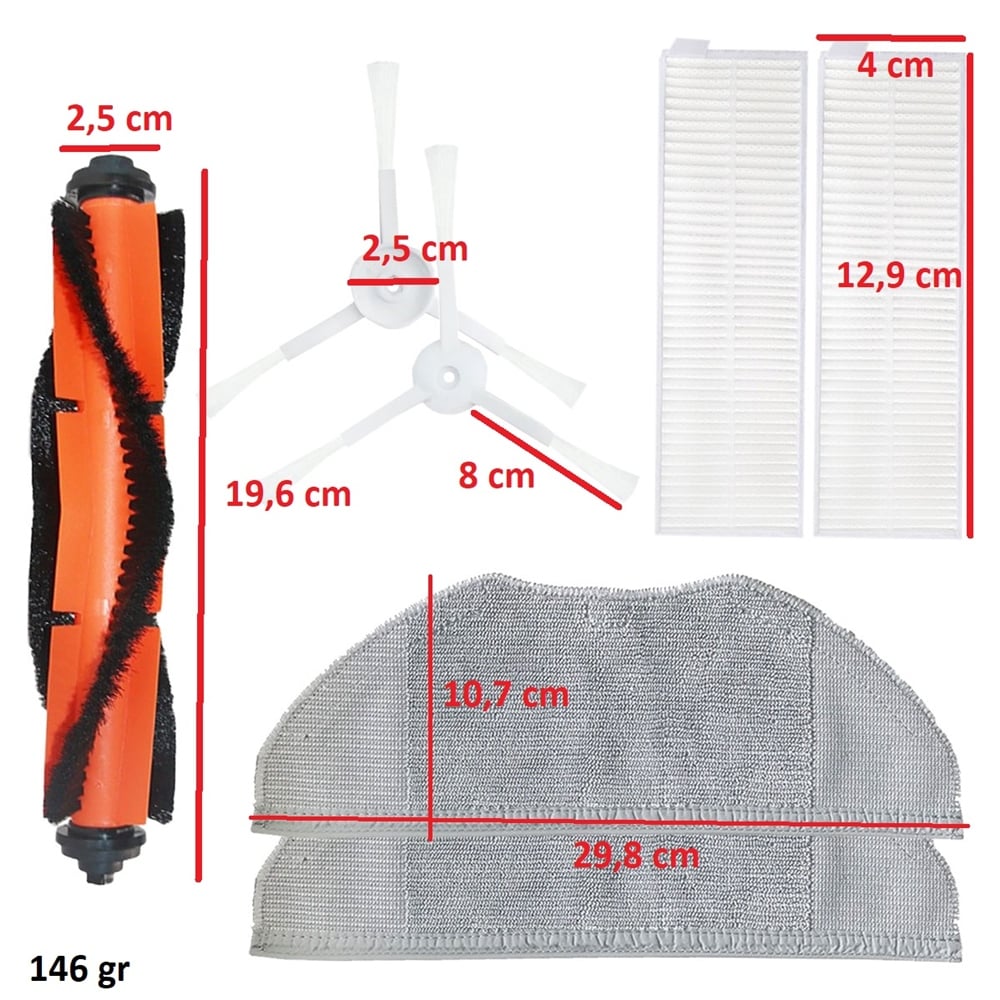 Xiaomi Uyumlu G1 2 in1 Essential Mjstg1 Robot Süpürge Filtre Seti