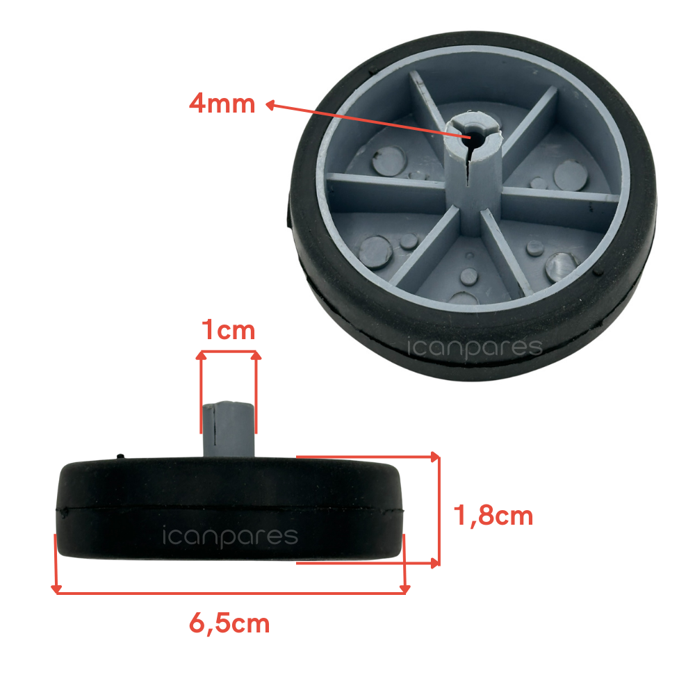 Philips Uyumlu FC 9919 Marathon Ultimate Süpürge Triactive Emici Başlık Tekerleği - Gri