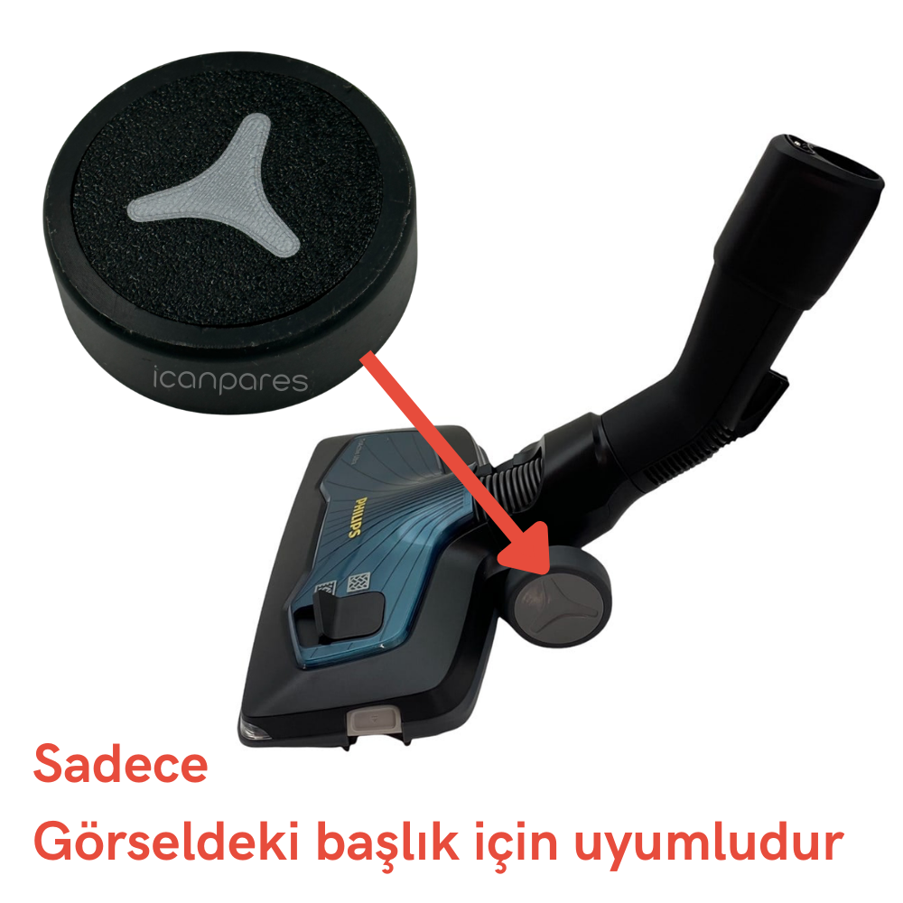 Philips Uyumlu XB 9185 Marathon Ultimate Süpürge TriActive Ultra Emici Başlık Tekerlek Tamir Seti