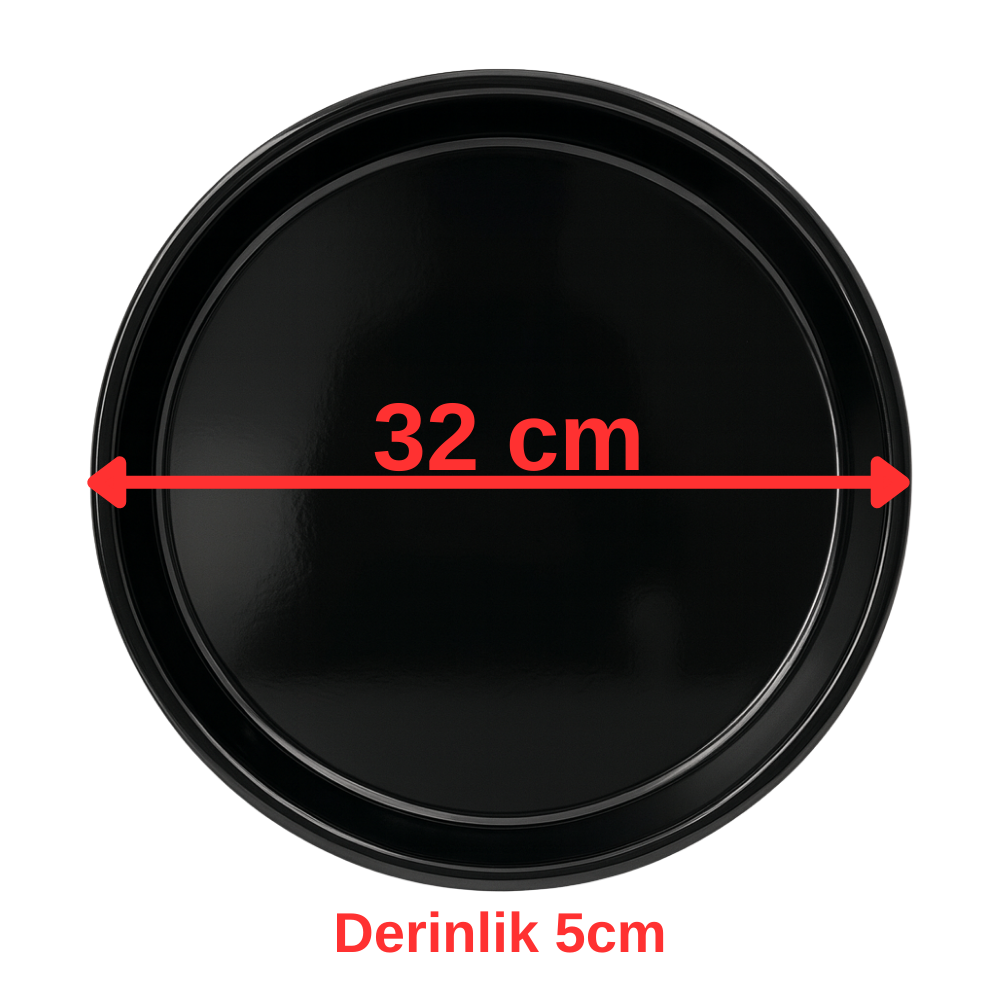 Yuvarlak Emaye Fırın Tepsisi – 32 cm – Derinlik 5 cm