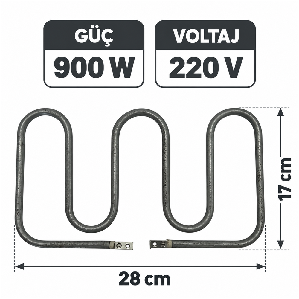Sanayi Tipi Tost Makinesi Rezistansı - 900W 220V - 28x17 cm