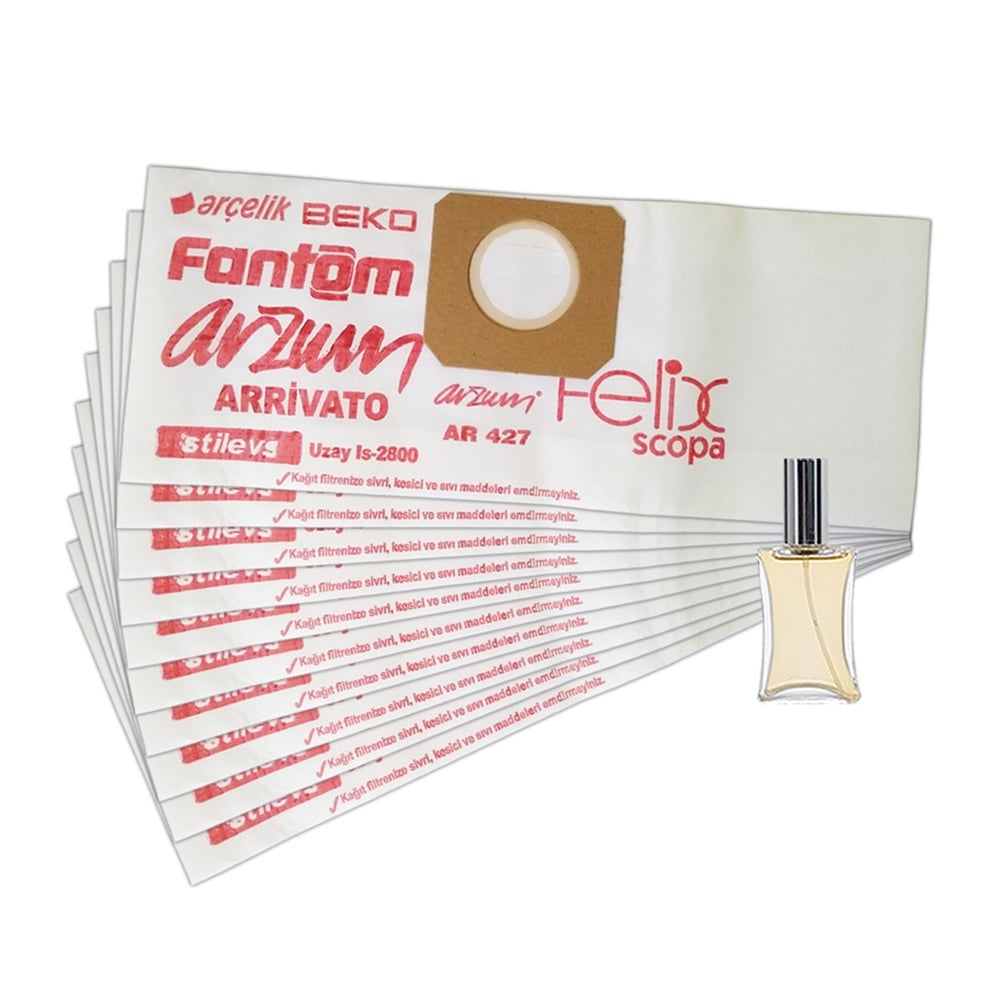 Fantom Uyumlu Deluxe 4100 Süpürge Kağıt Toz Torbası 10 Adet