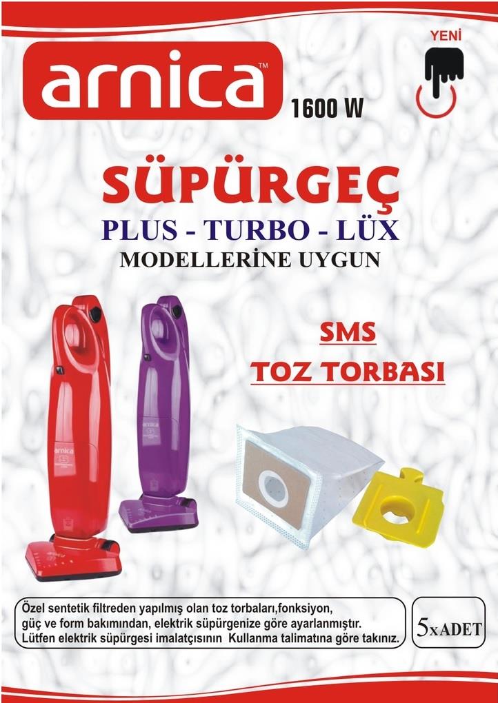 Arnica Uyumlu Süpürgeç Süpürge Sentetik Toz Torbası 5 Adet