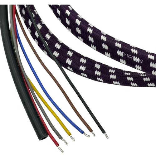 Buharlı Ütü Uyumlu 6 Çıkışlı Elektrik Kablosu + Buhar Hortumu - Kumaş Örgülü