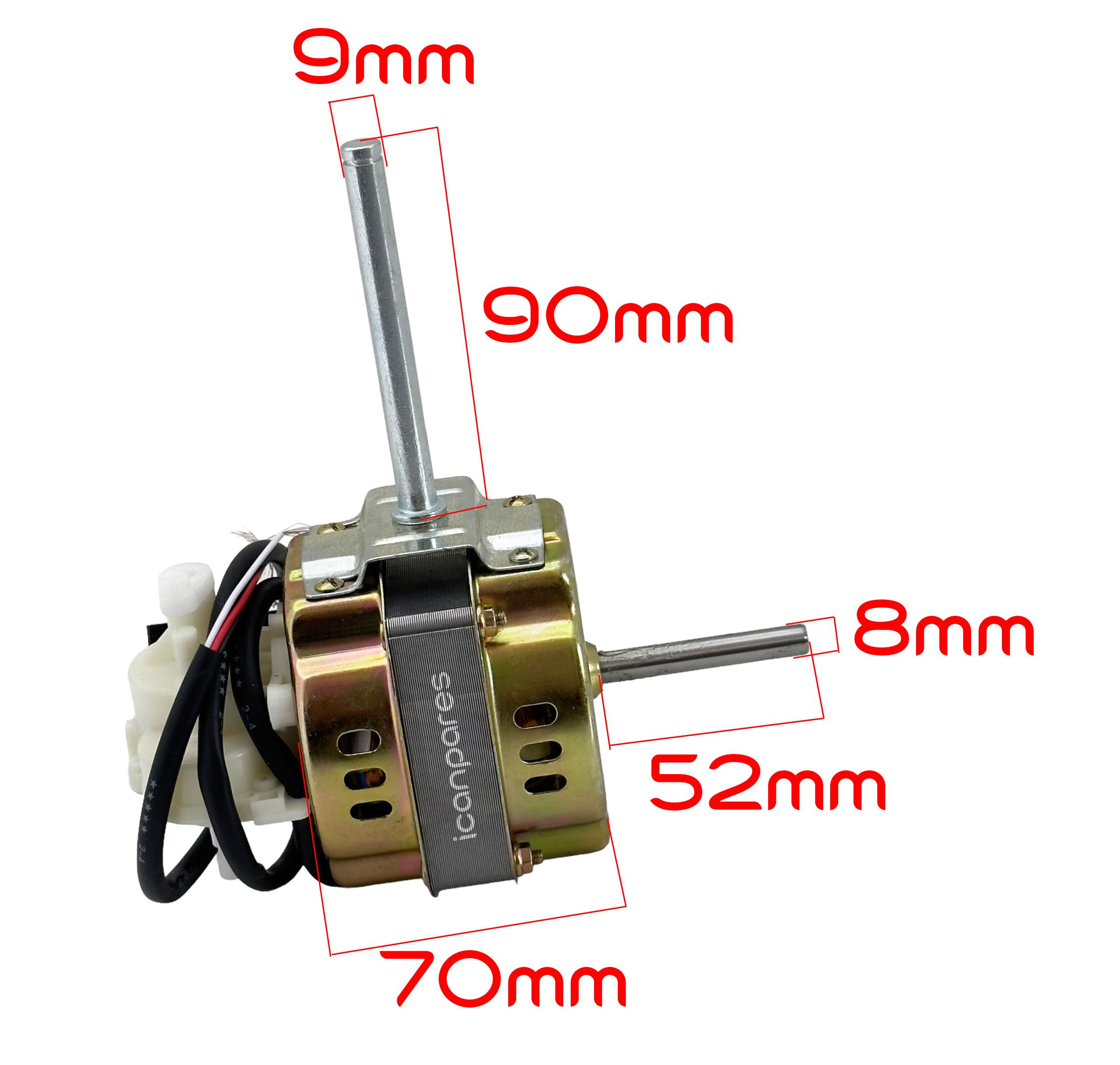 Bir Çok Marka İle Uyumlu 60W / Düz Mili 10mm - Dişsiz / YS-55 / Bakır Sargılı Vantilatör Motoru