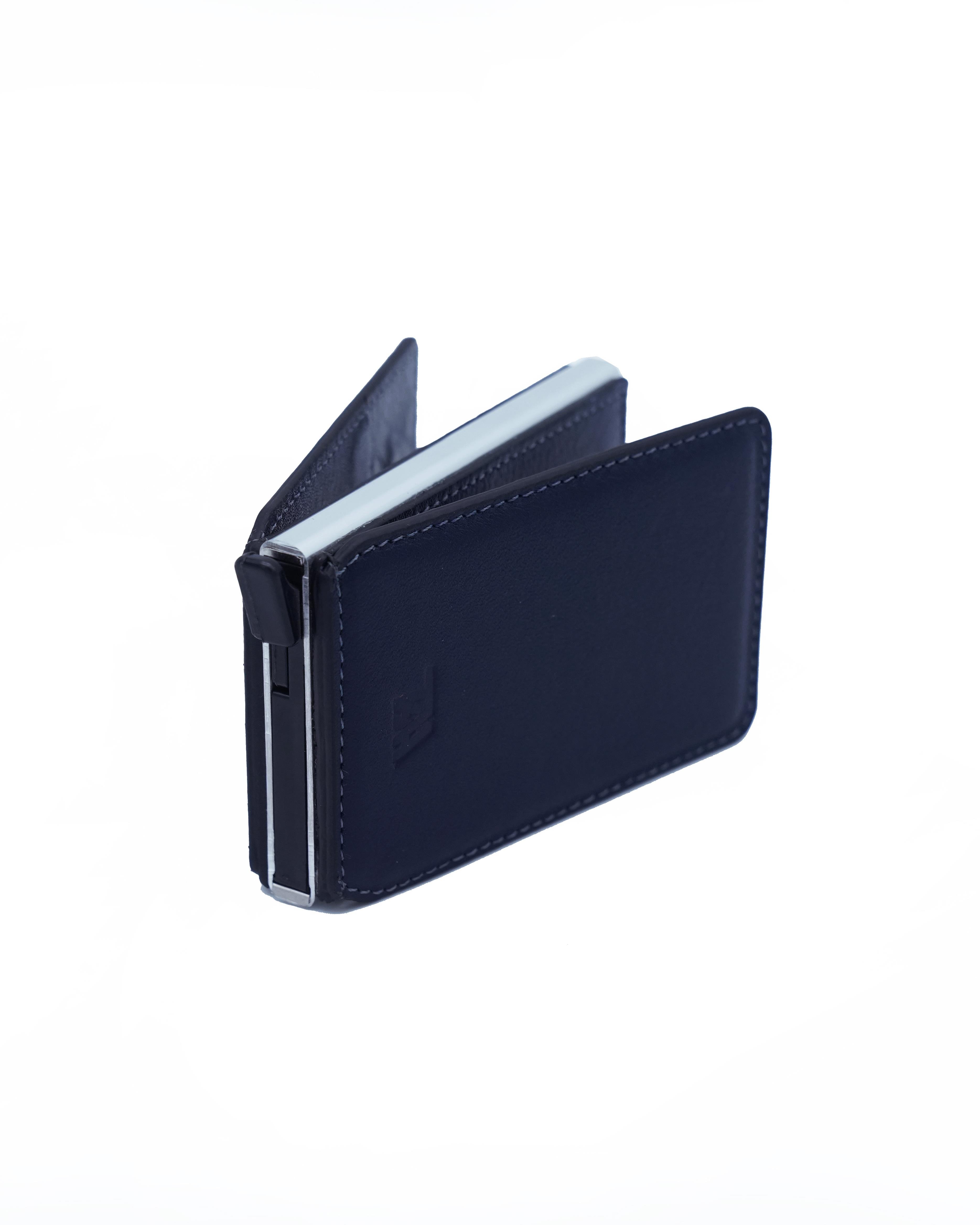 Deri mekanizmalı kartlık lacivert 003K
