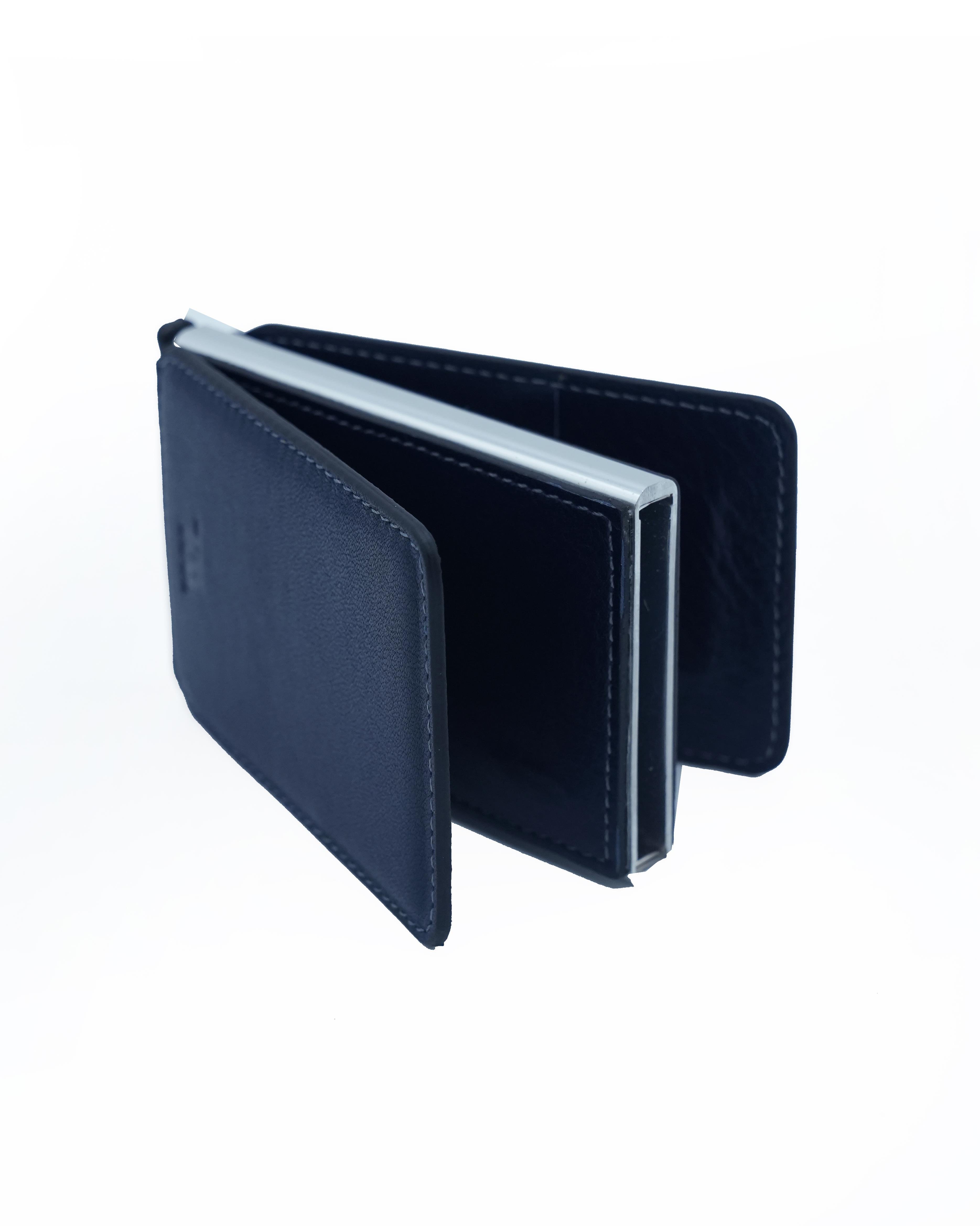 Deri mekanizmalı kartlık lacivert 003K