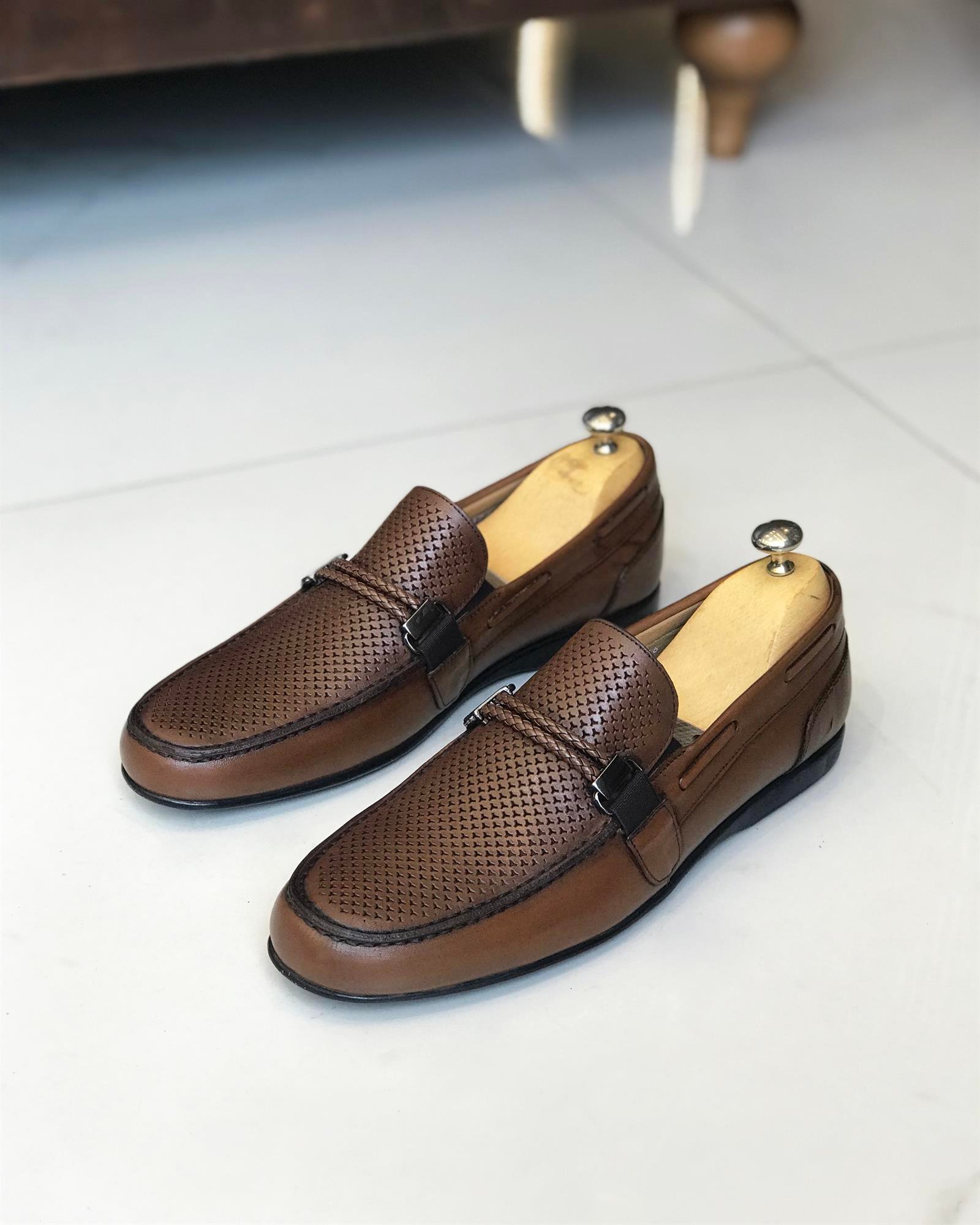 Italian style inner outer natural leather men's shoes Taba T7830