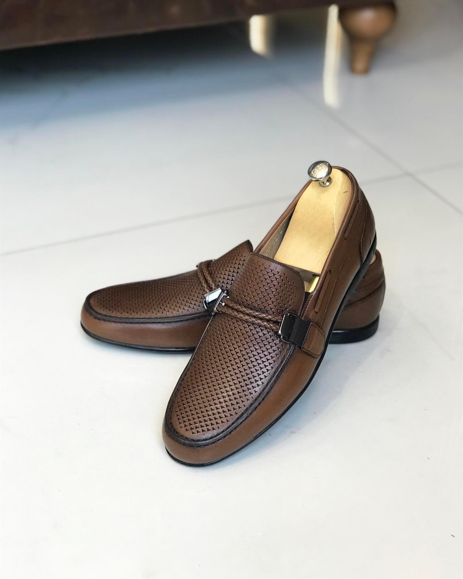 Italian style inner outer natural leather men's shoes Taba T7830