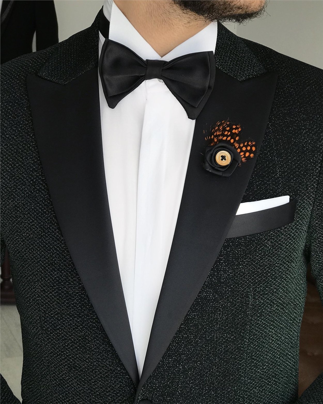 İtalyan kesim erkek ceket pantolon damatlık set Yeşil T7500