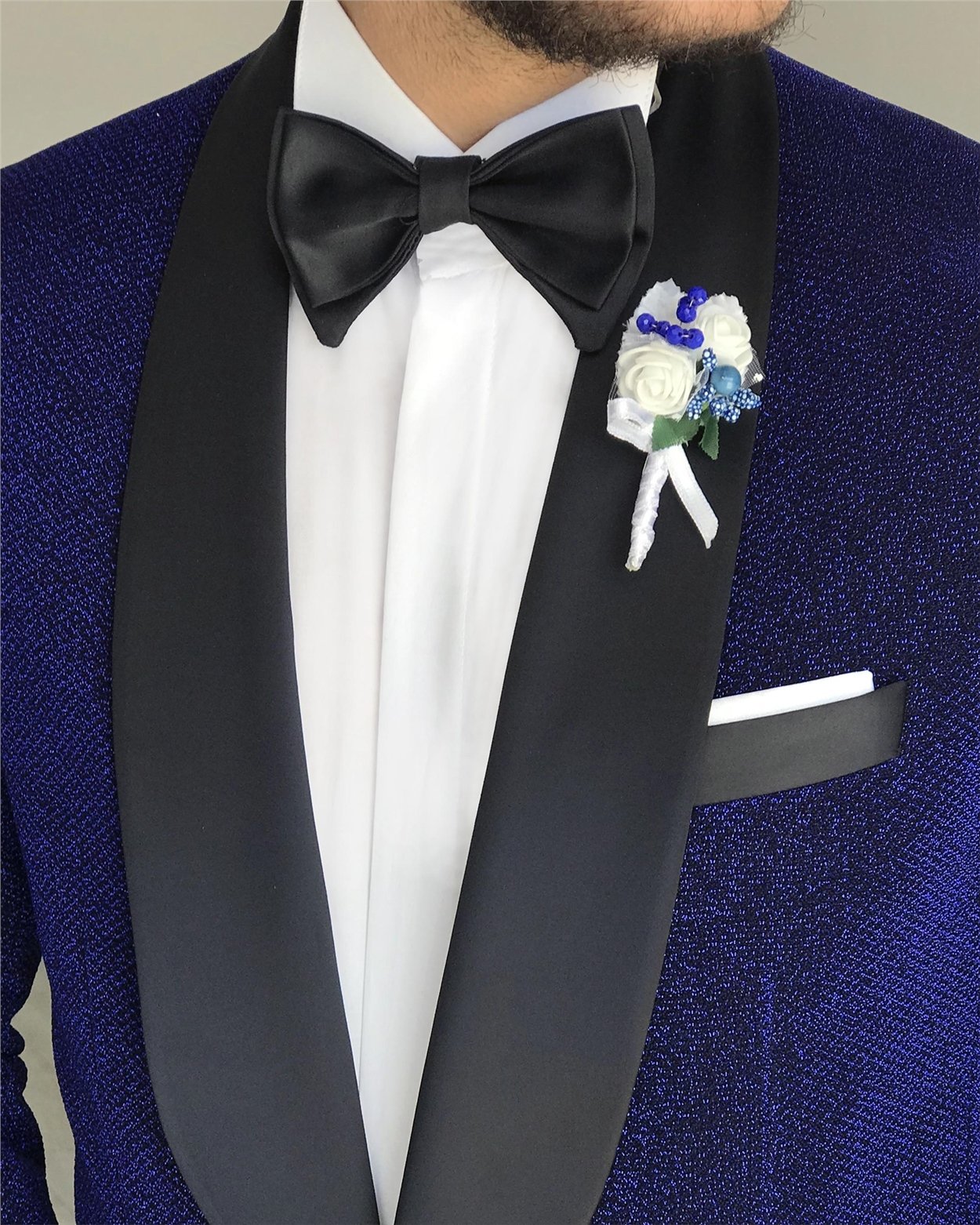 İtalyan kesim erkek ceket pantolon damatlık set Saks T7494