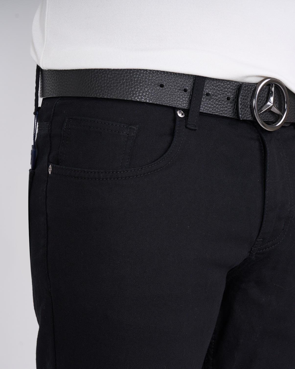 İtalyan kesim slim fit erkek kot pantolon siyah T13330