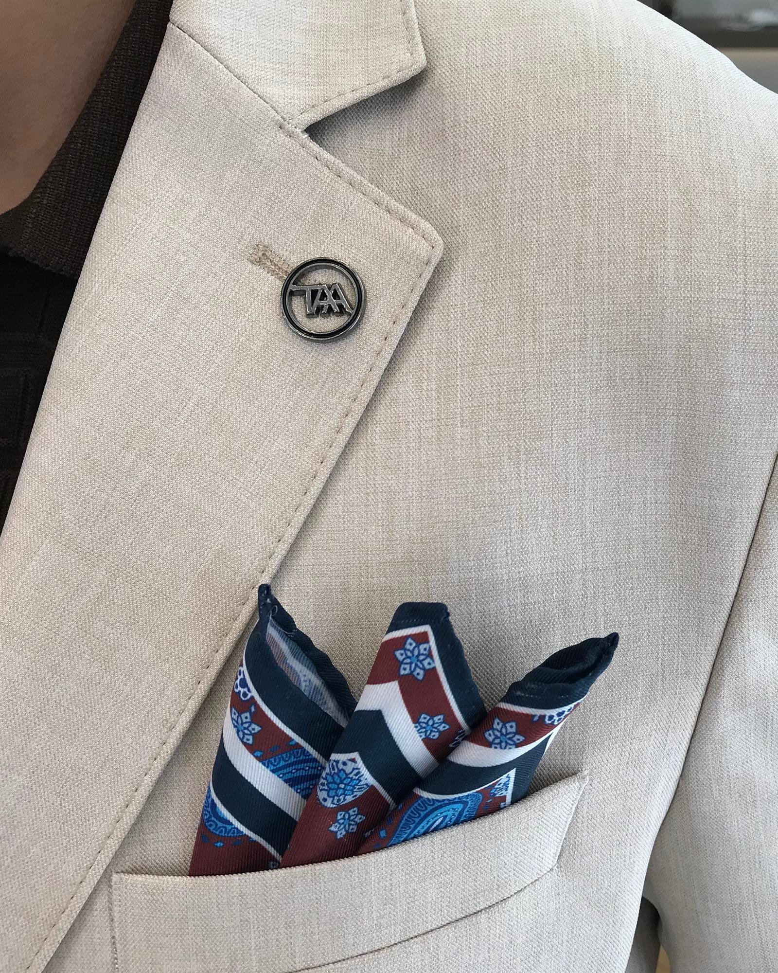 Italian Style Battal Blazer Men's Only Jacket Beige T7708