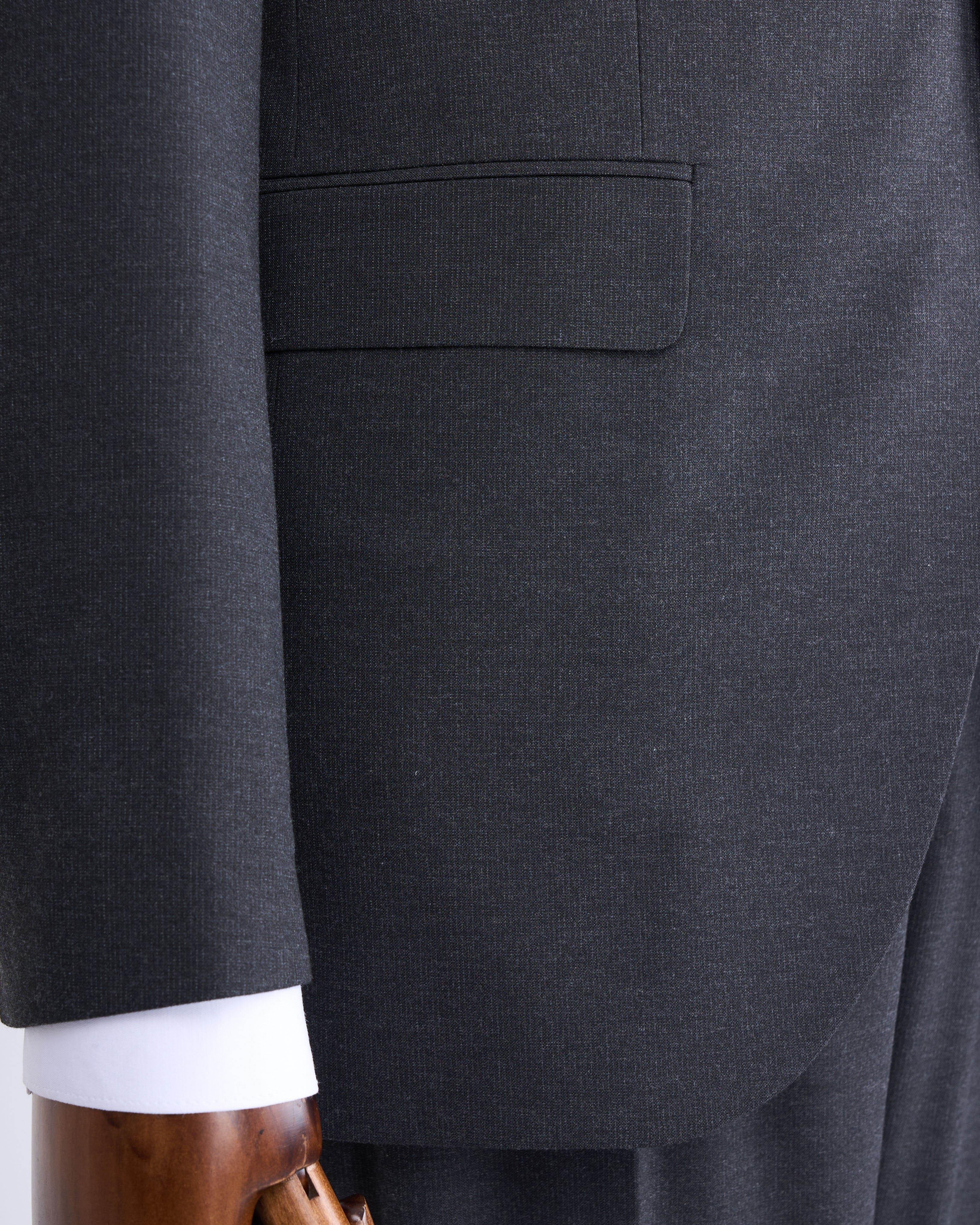 Italian style jacket vest trouser suit anthracite T12804