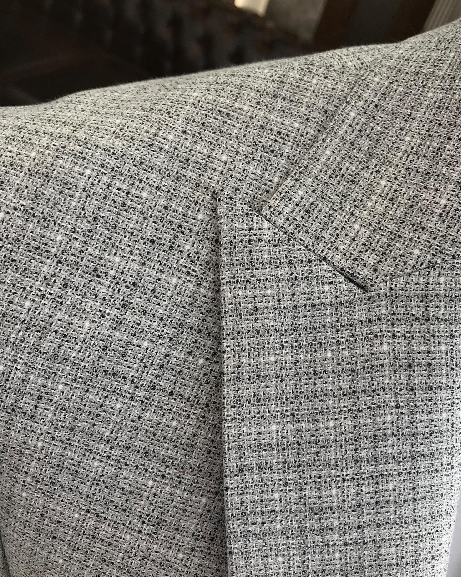 Italian style jacket vest pant suit gray T9096