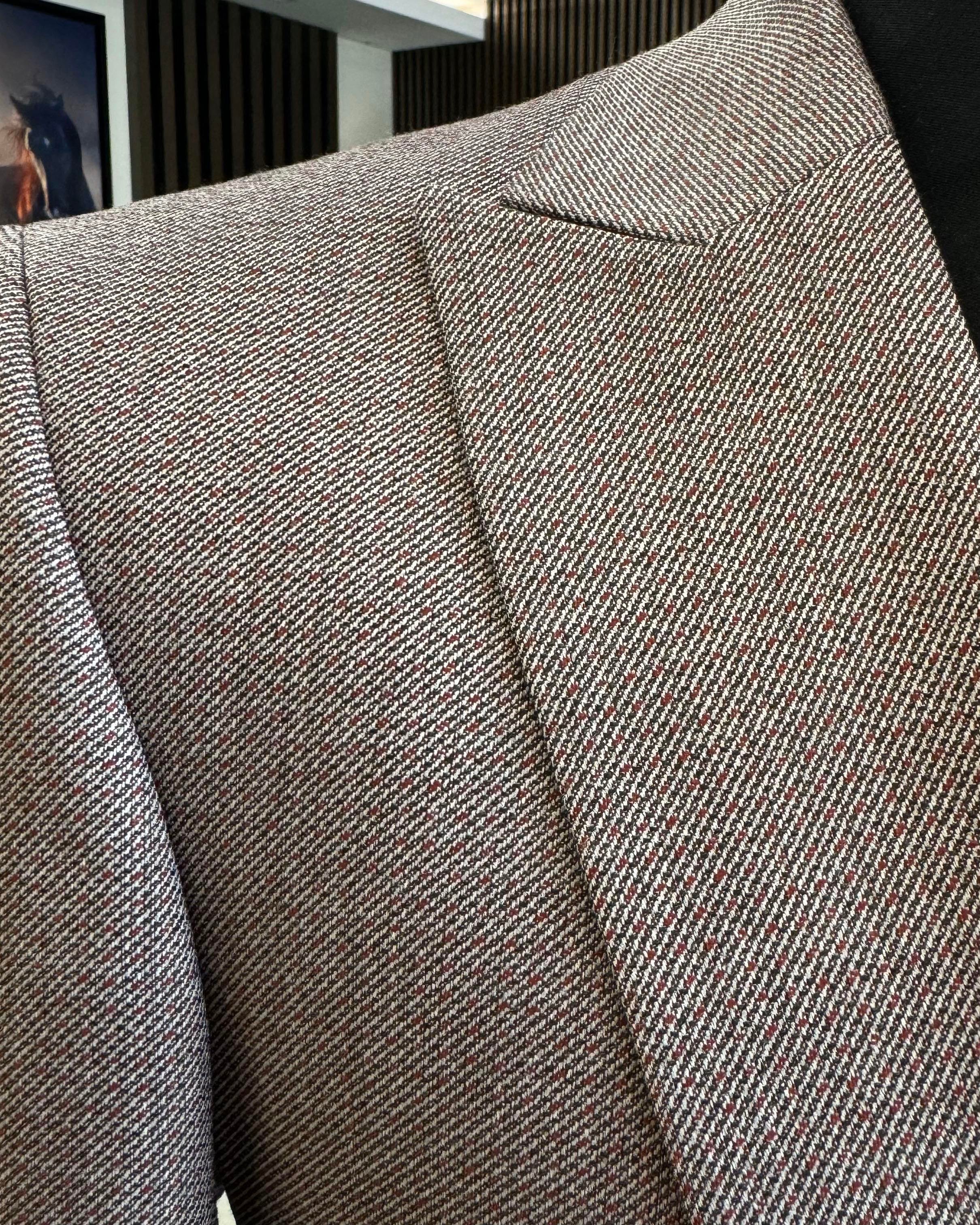 İtalyan stil ceket yelek pantolon takım elbise bordo T12561