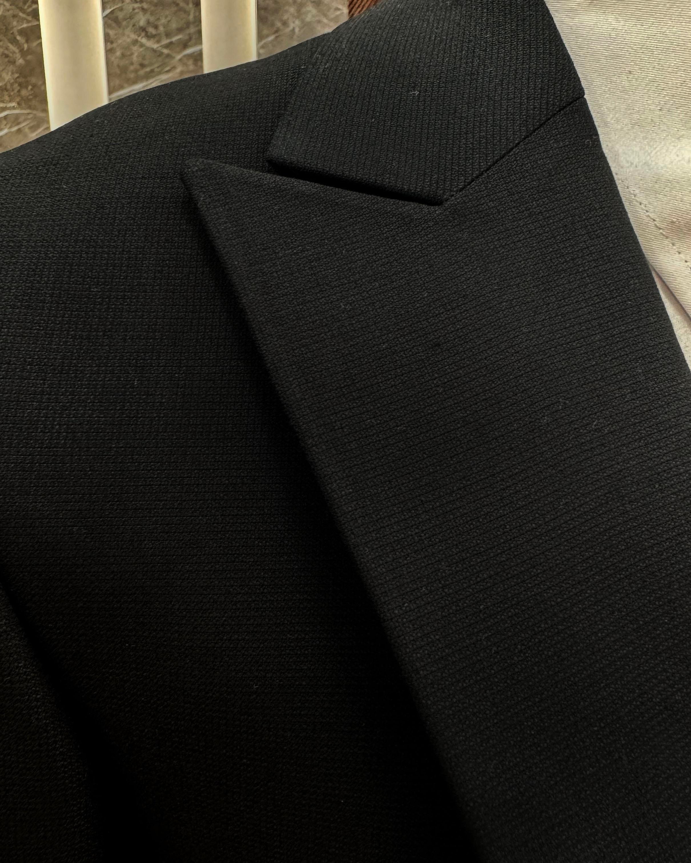 İtalyan stil ceket yelek pantolon takım elbise siyah T10726