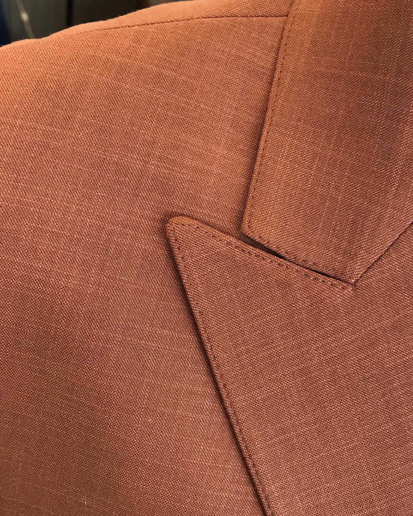 Italian Style Slim Fit Men's Cruiser Wool Mixture Single Jacket Tile T7852