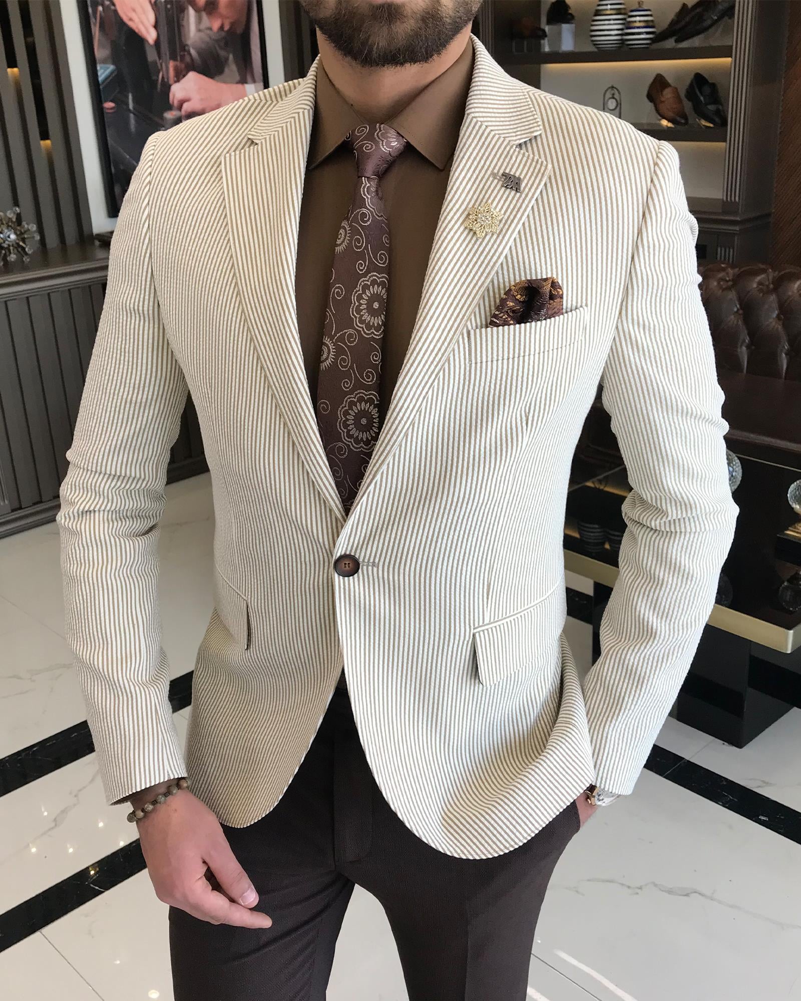 Classy-Trueです¨̮ )/ TerziAdemAltun İtalyan stil erkek slim fit mono yaka keten