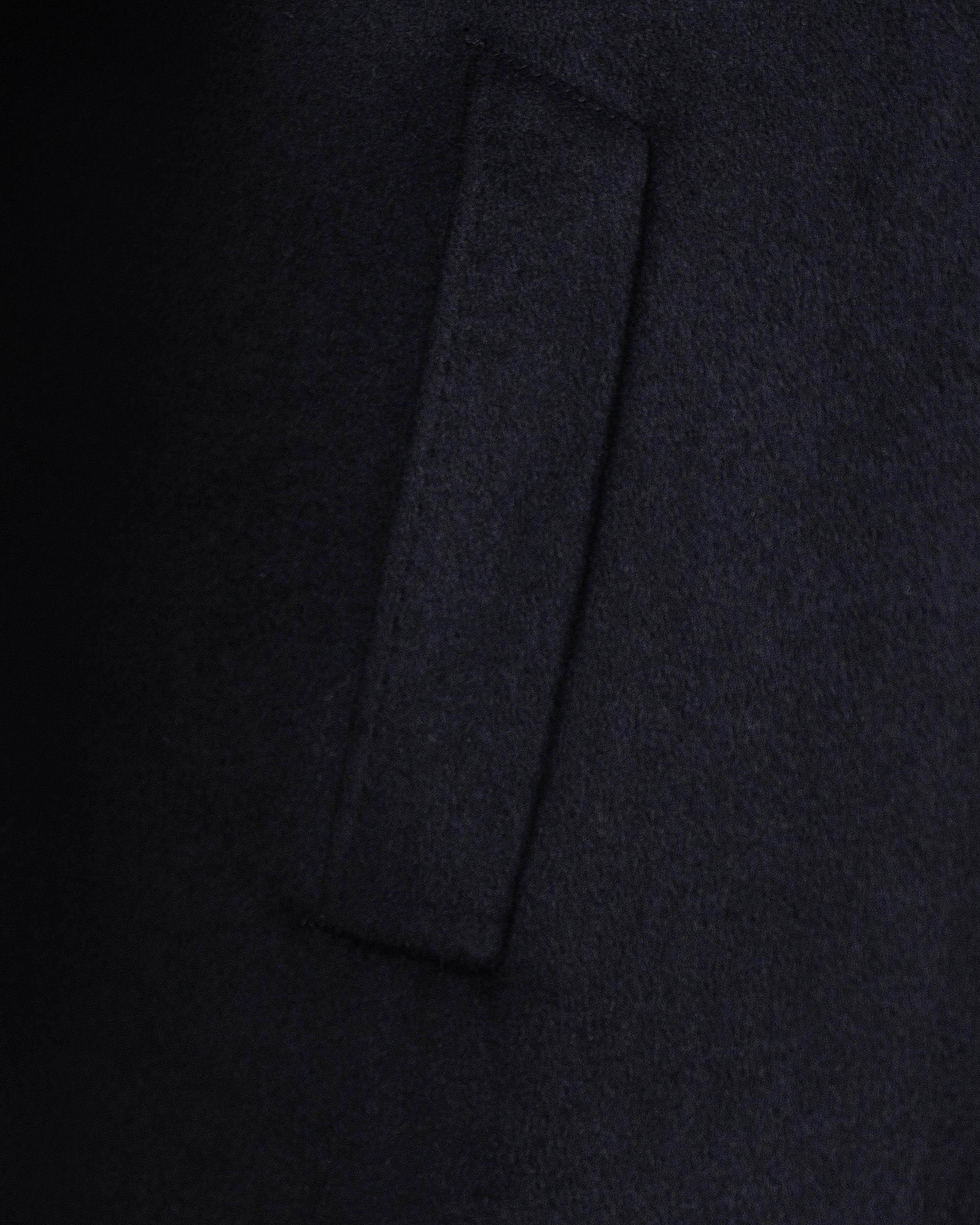 İtalyan stil klasik kalıp yün karışımlı kaşe erkek kaban siyah T14685