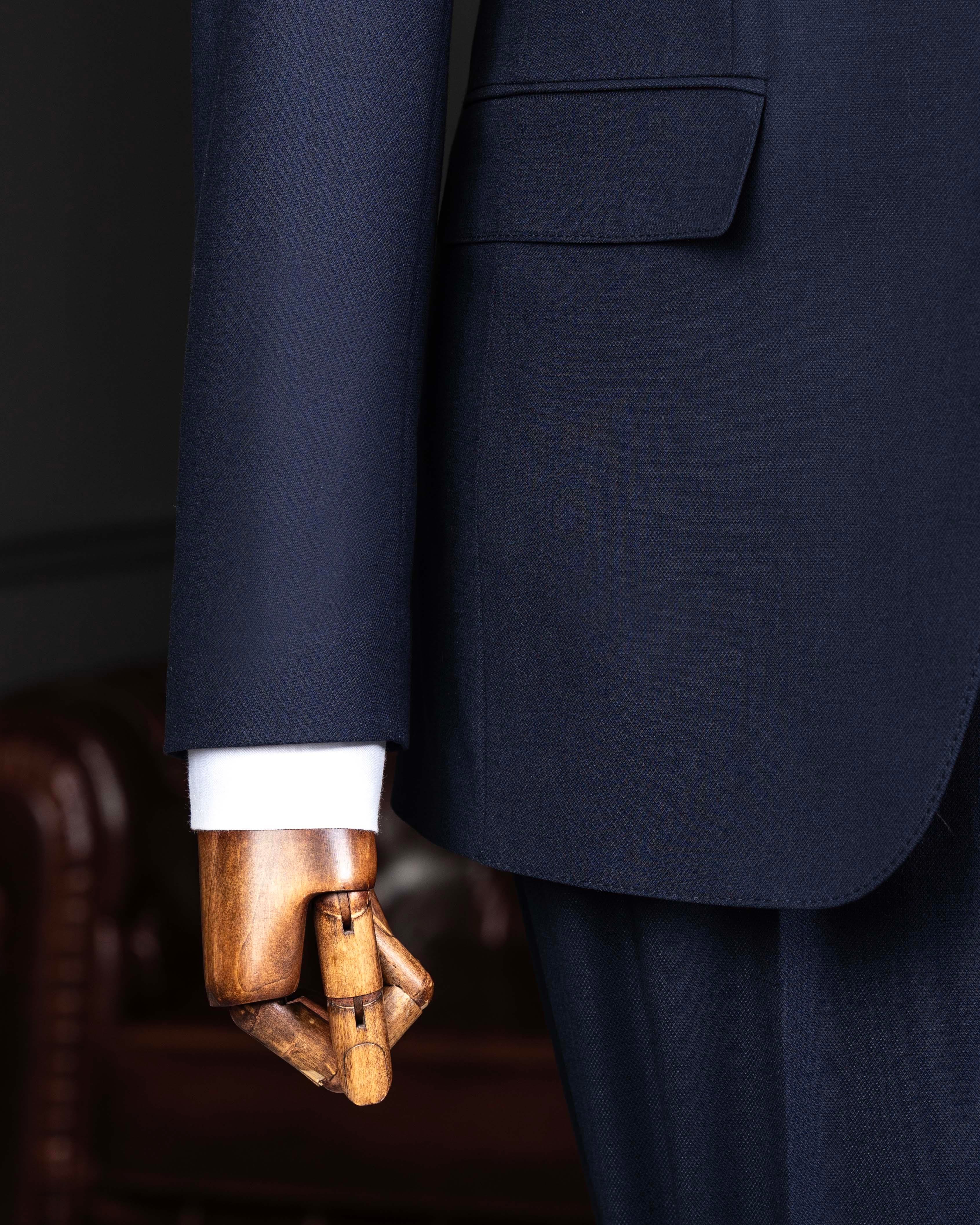 İtalyan stil kombin takım elbise ceket yelek pantalon lacivert T14041