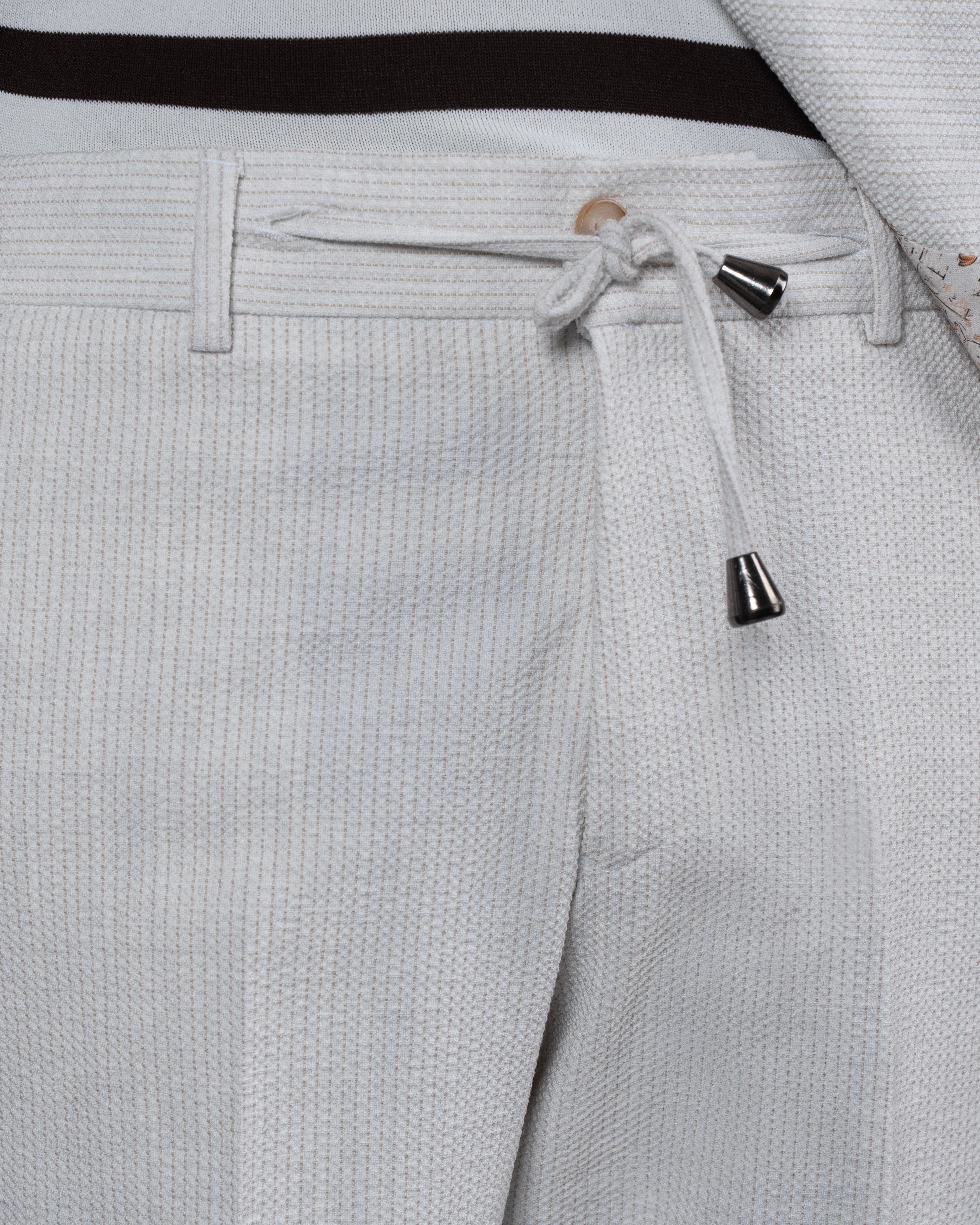İtalyan stil kruvaze ceket pantolon takım elbise ekru T14031