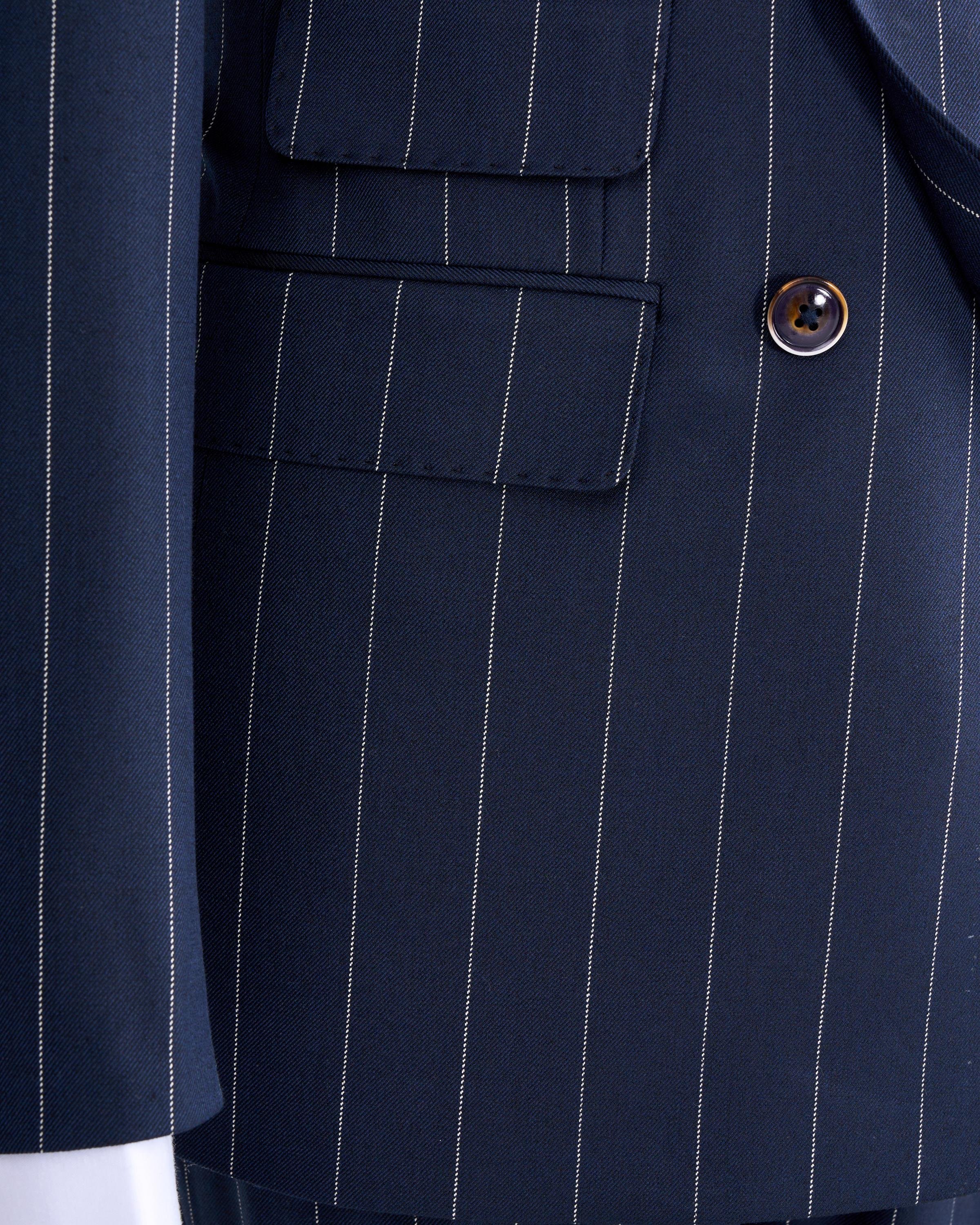 İtalyan stil kruvaze ceket pantolon takım elbise lacivert T13301