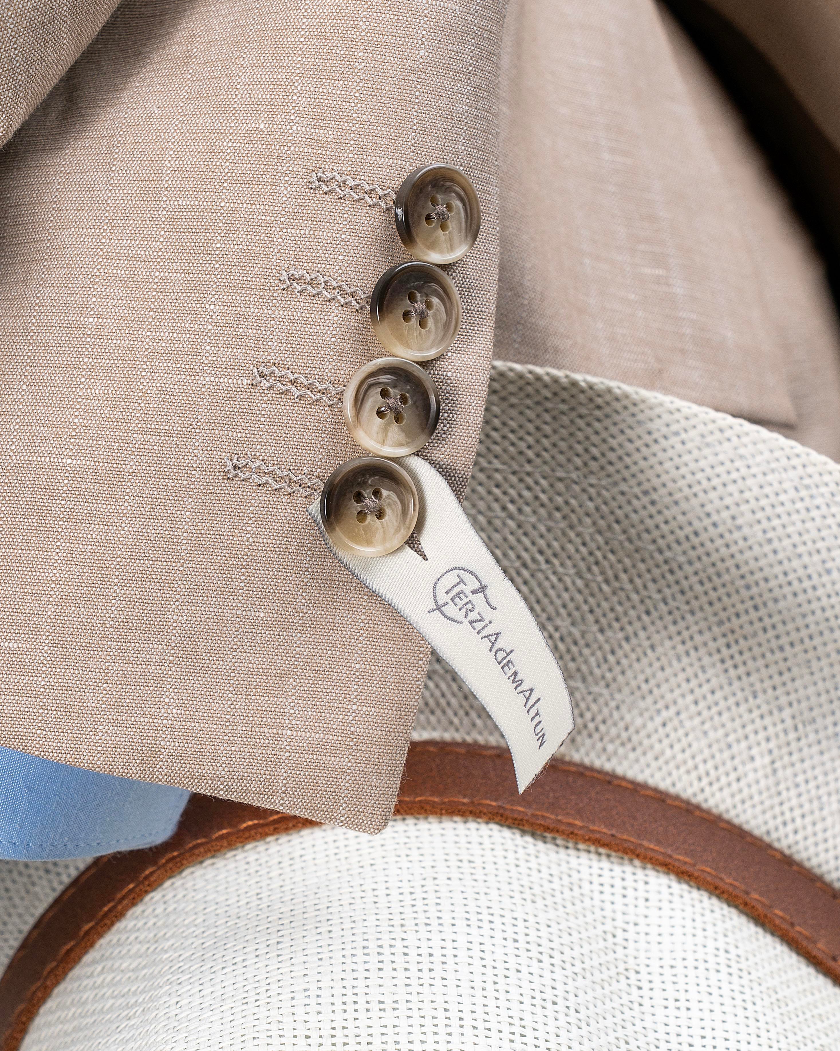 İtalyan stil kruvaze ceket pantolon takım elbise camel  T14095