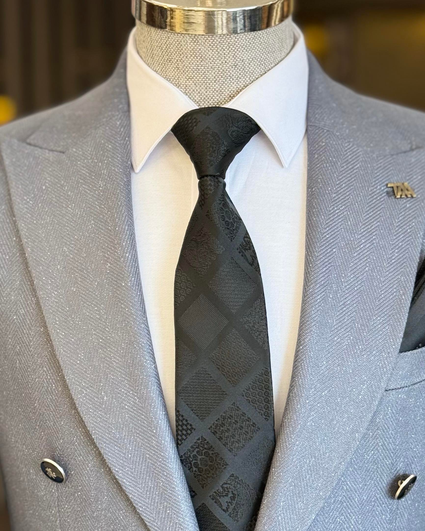  Italian style mono collar button detailed men's jacket gray T10550