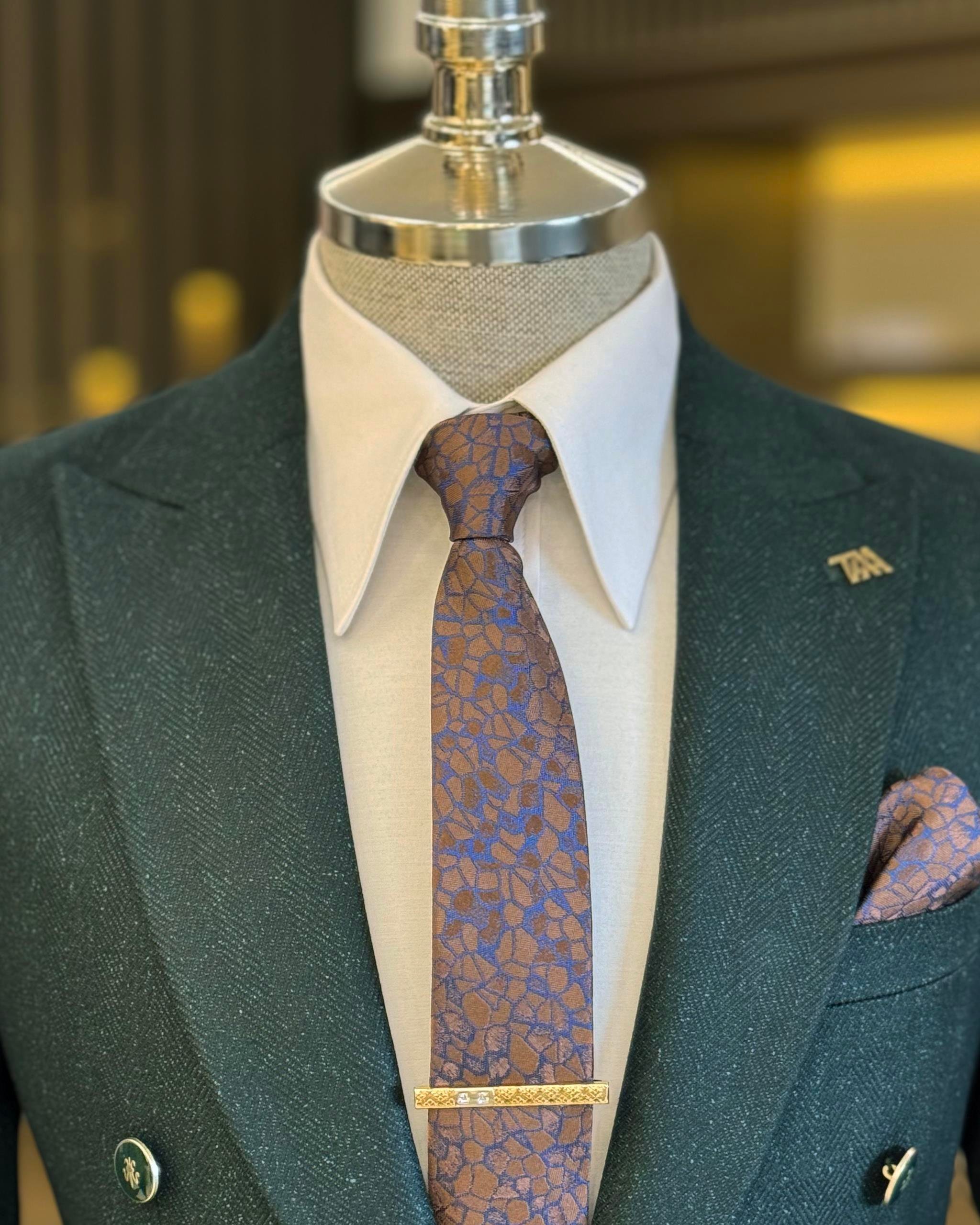  Italian style mono collar button detailed men's jacket green T10545