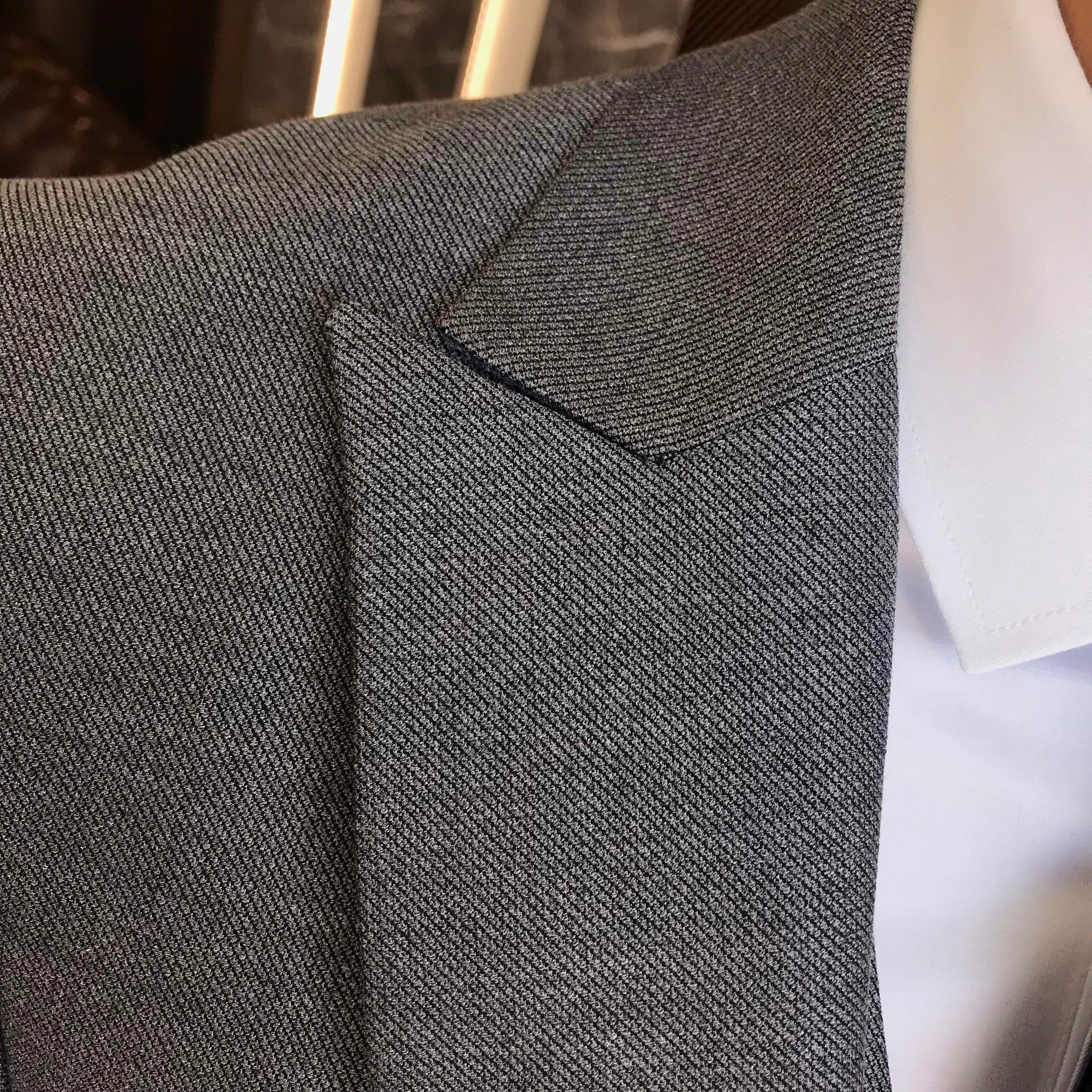 İtalyan stil slim fit 8 drop ceket yelek pantolon takım elbise gri T9991