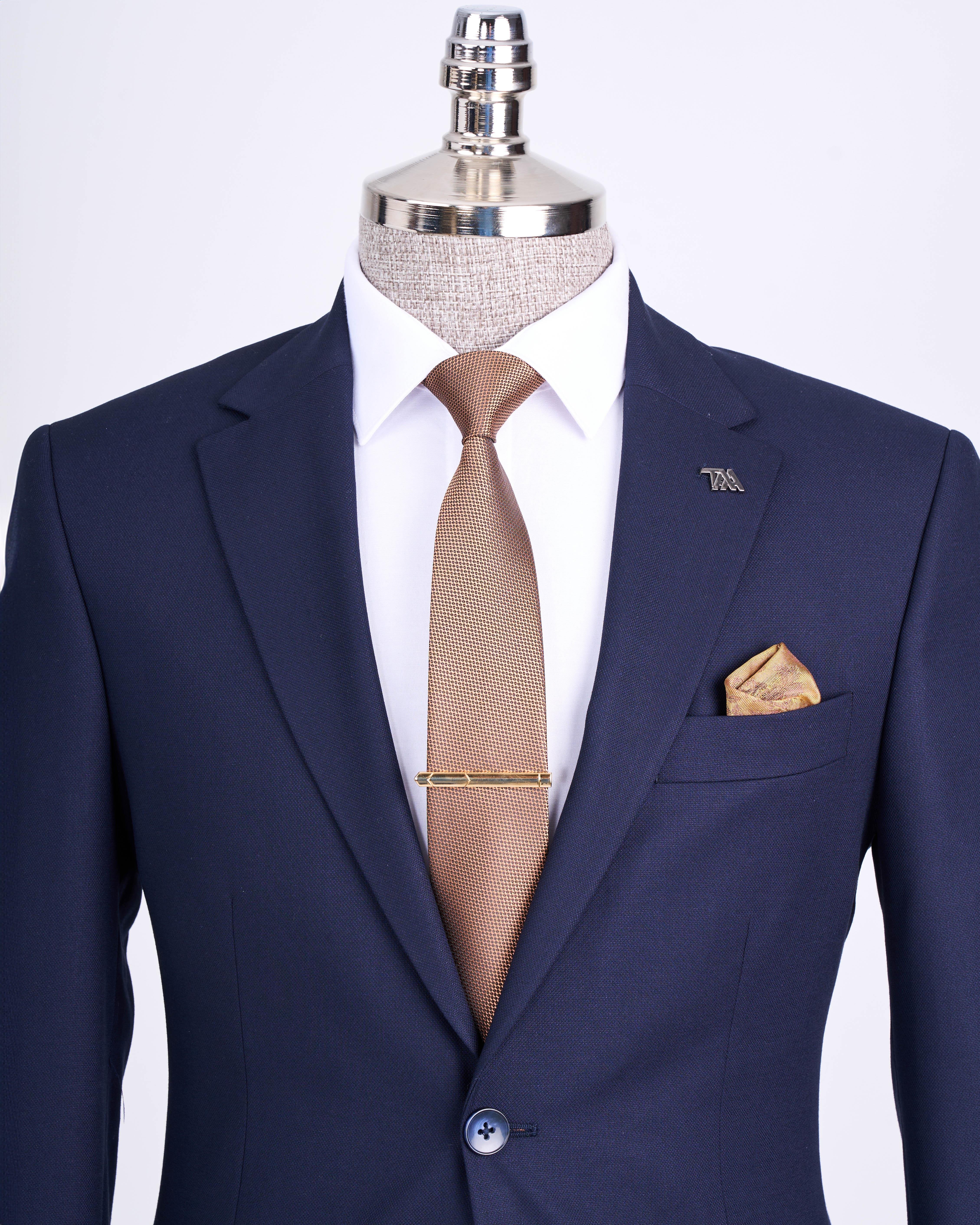 İtalyan stil slim fit ceket pantalon erkek takım elbise lacivert T13512